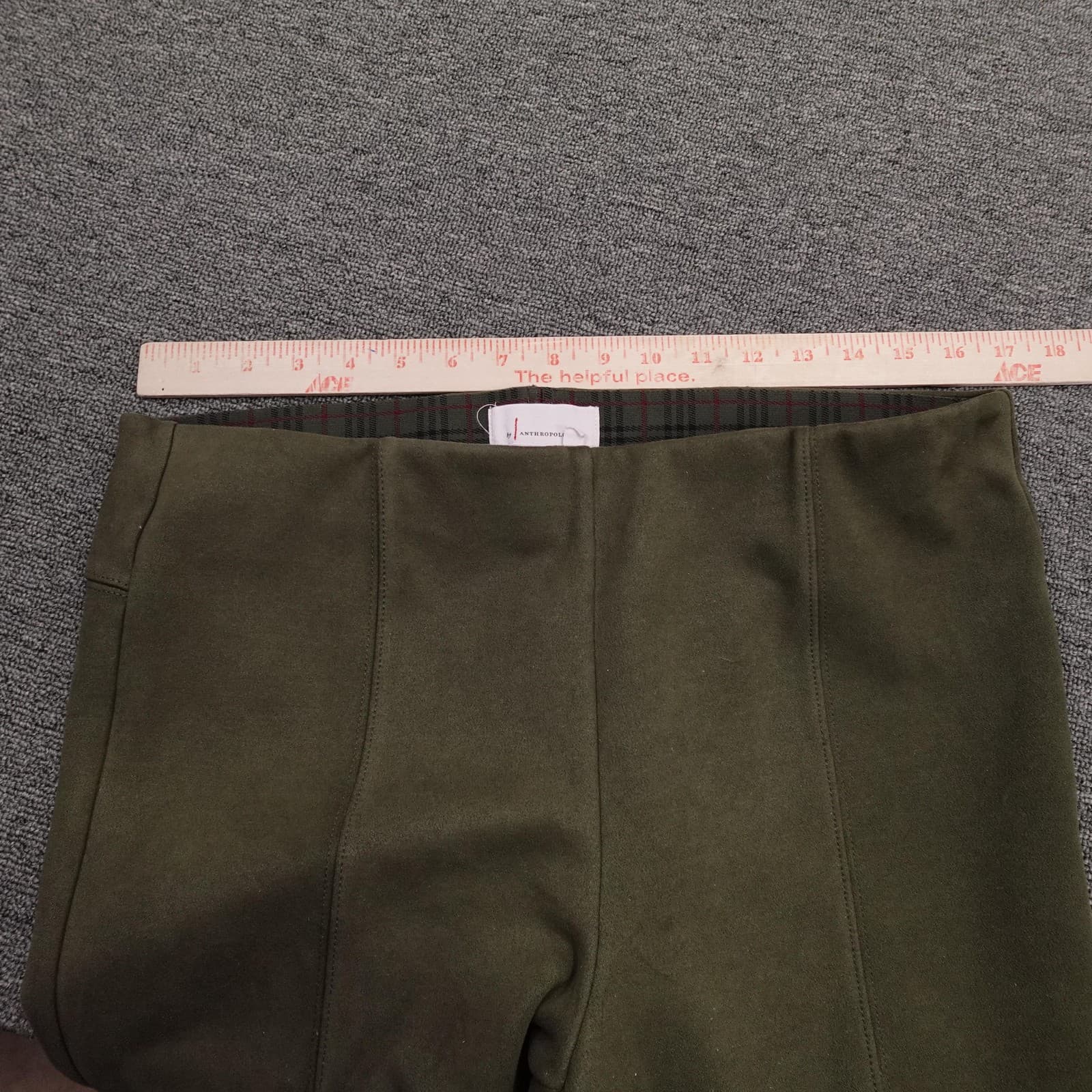 Anthropologie Pants Womens 32 Green Ankle Zip Hem Knit Stretch Casual Pants - Thumbnail 8