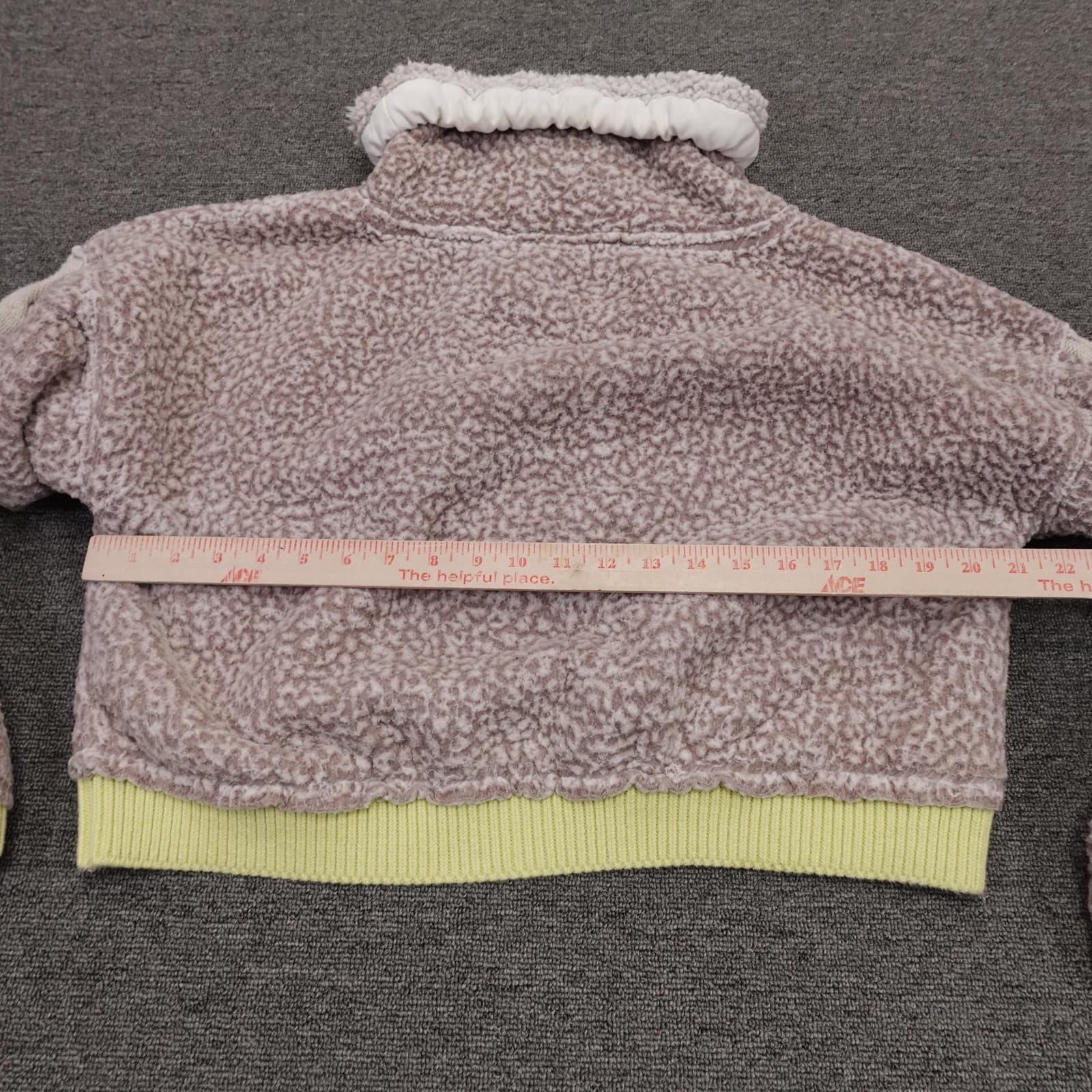 Free People Sweater Womens Small Sherpa Fleece High Neck Cropped Pullover - Thumbnail 5