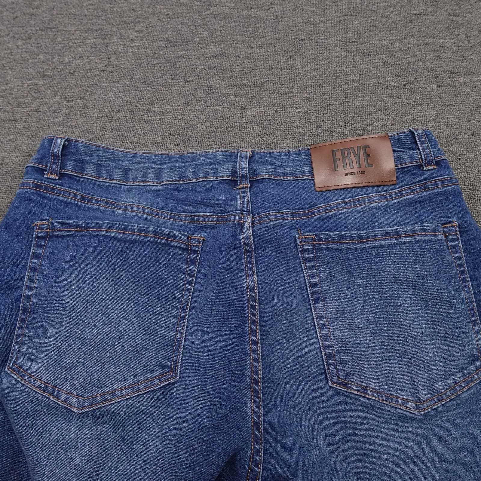 Frye Jeans Womens 12/31 Blue Medium Wash Mid Rise Straight Stretch 32x31 Denim - Thumbnail 7