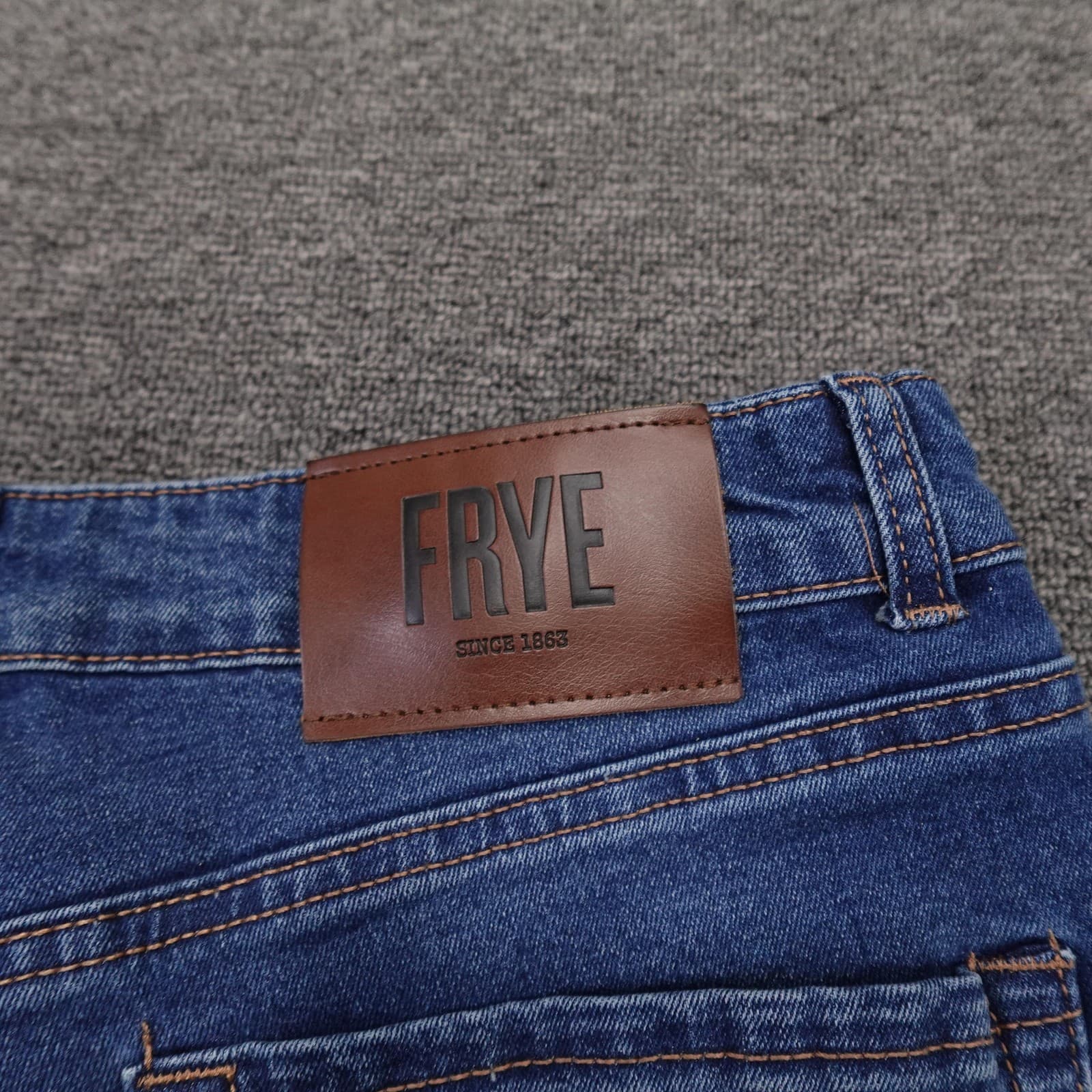 Frye Jeans Womens 12/31 Blue Medium Wash Mid Rise Straight Stretch 32x31 Denim - Thumbnail 6