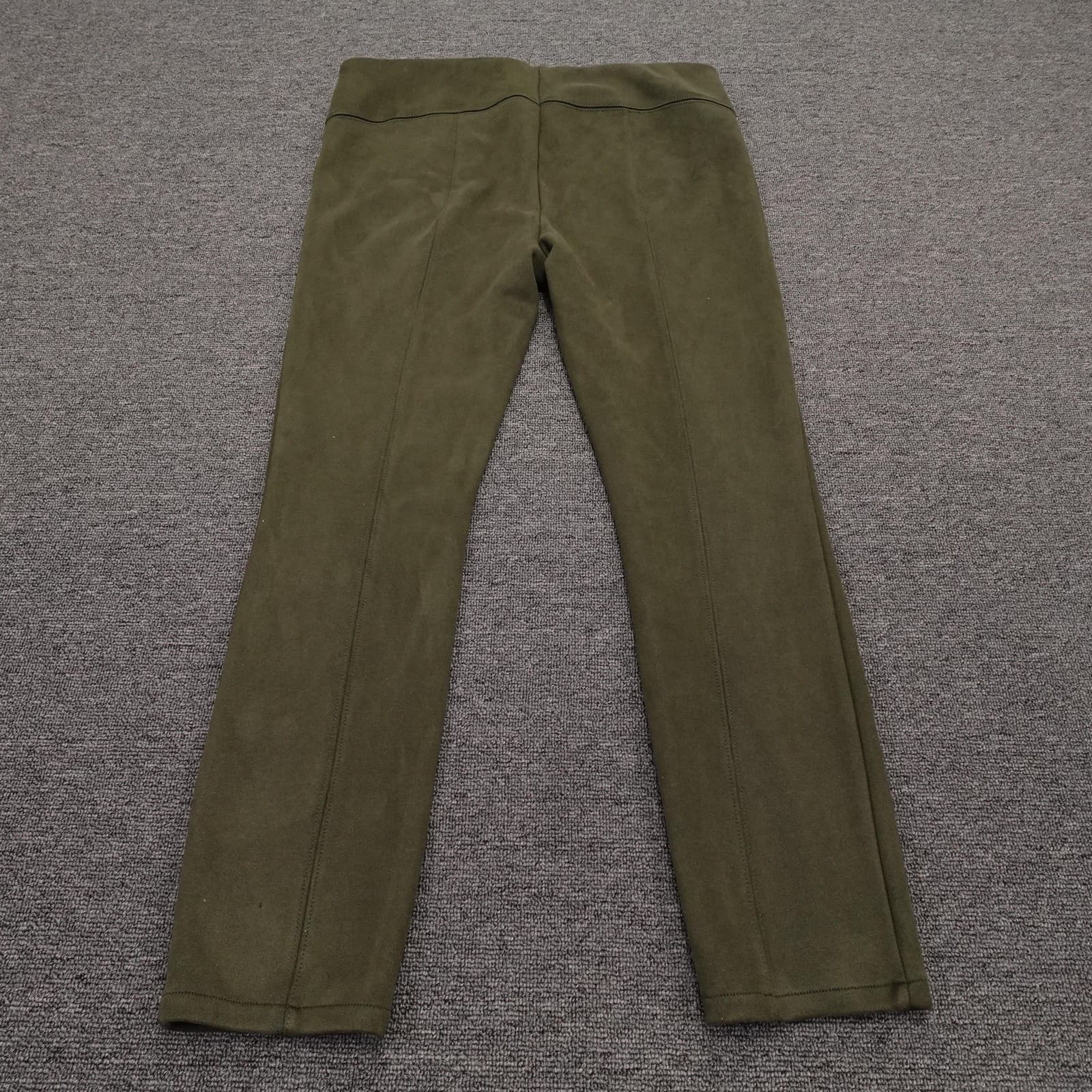 Anthropologie Pants Womens 32 Green Ankle Zip Hem Knit Stretch Casual Pants - Thumbnail 3