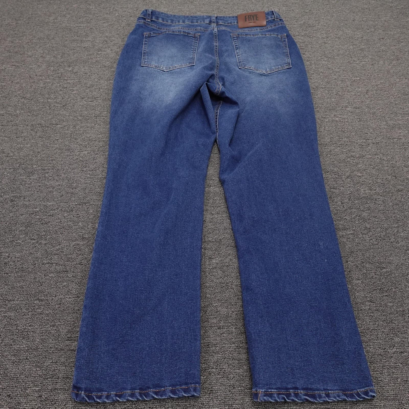 Frye Jeans Womens 12/31 Blue Medium Wash Mid Rise Straight Stretch 32x31 Denim - Thumbnail 8