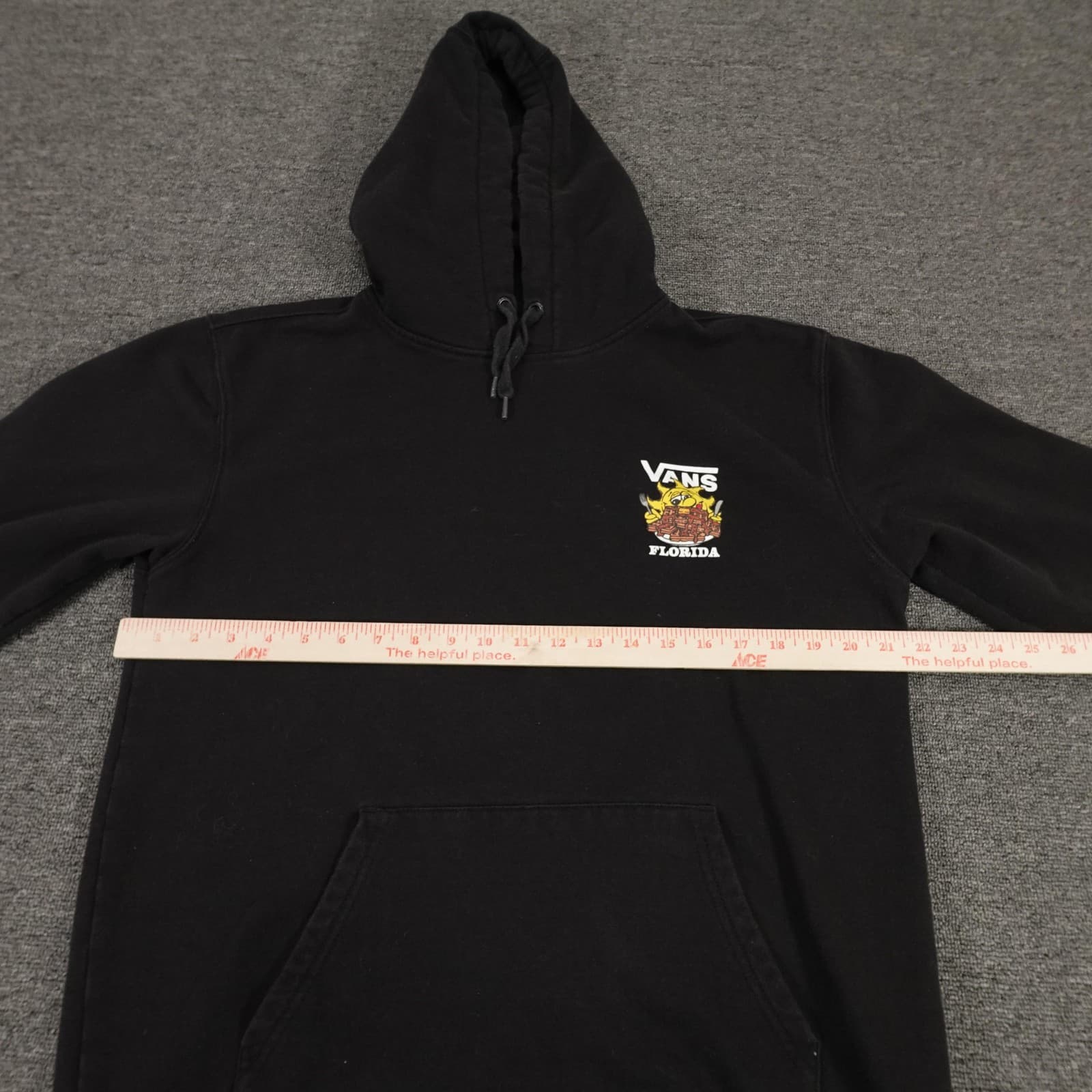 Vans Hoodie Mens Medium Black Florida Sunshine State Waffles Graphic Pullover - Thumbnail 4