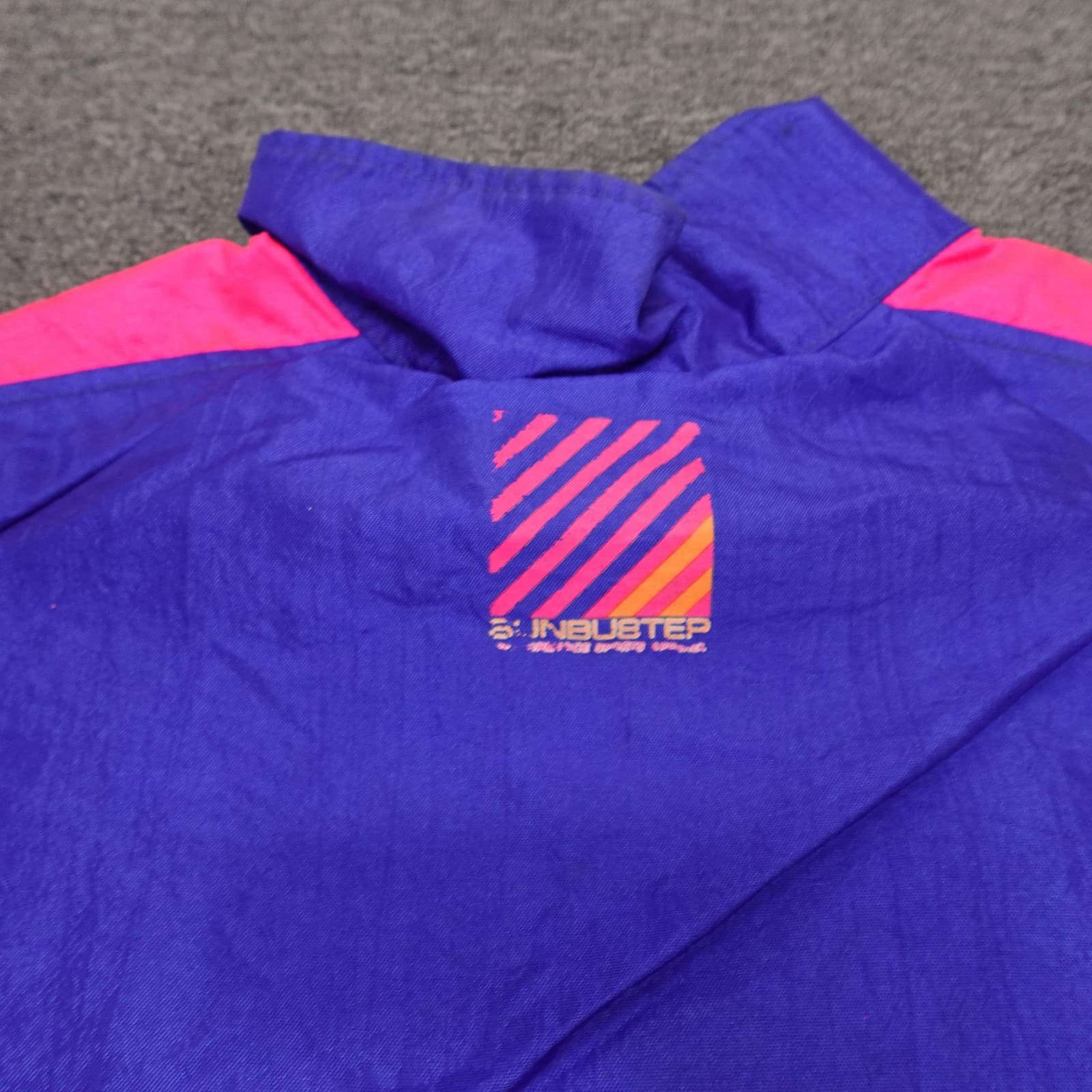 Vintage Sunbuster Jacket Mens Medium Purple Pink 1/2 Zip Colorblock Windbreaker - Thumbnail 6