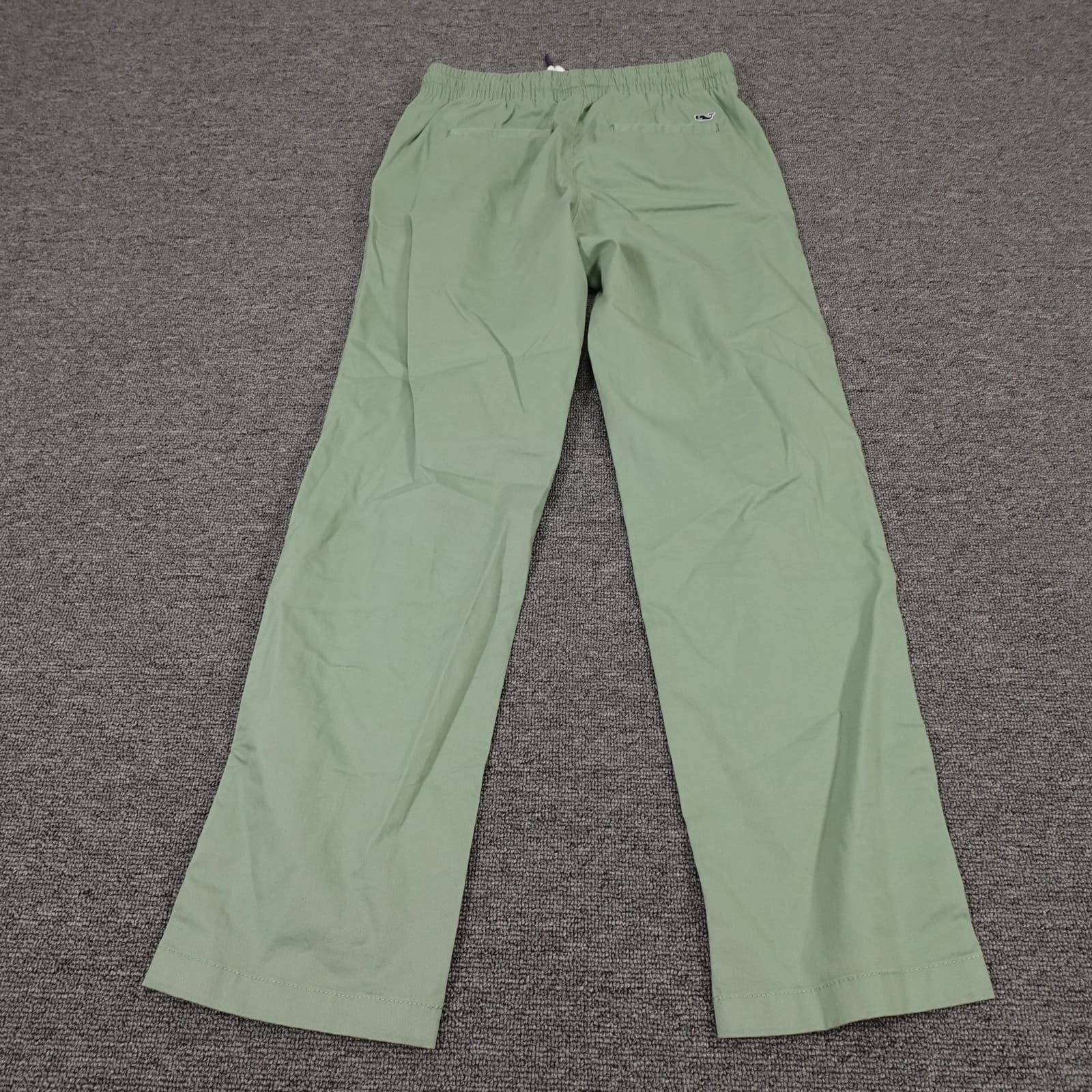 Vineyard Vines Pants Kids 12 Green Chino Elastic Waist Drawstring Twill Casual - Thumbnail 3