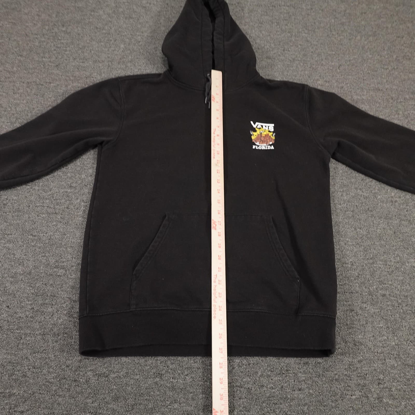 Vans Hoodie Mens Medium Black Florida Sunshine State Waffles Graphic Pullover - Thumbnail 6