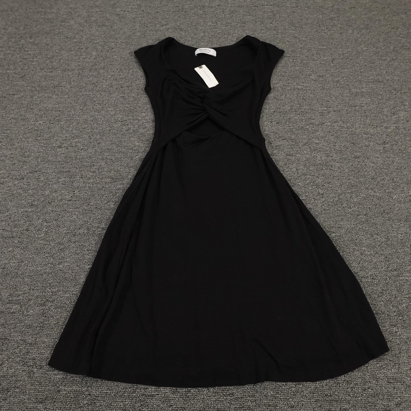 Bailey 44 Dress XS Black Twist Front Babydoll Whimsigoth Mini Anthropologie
