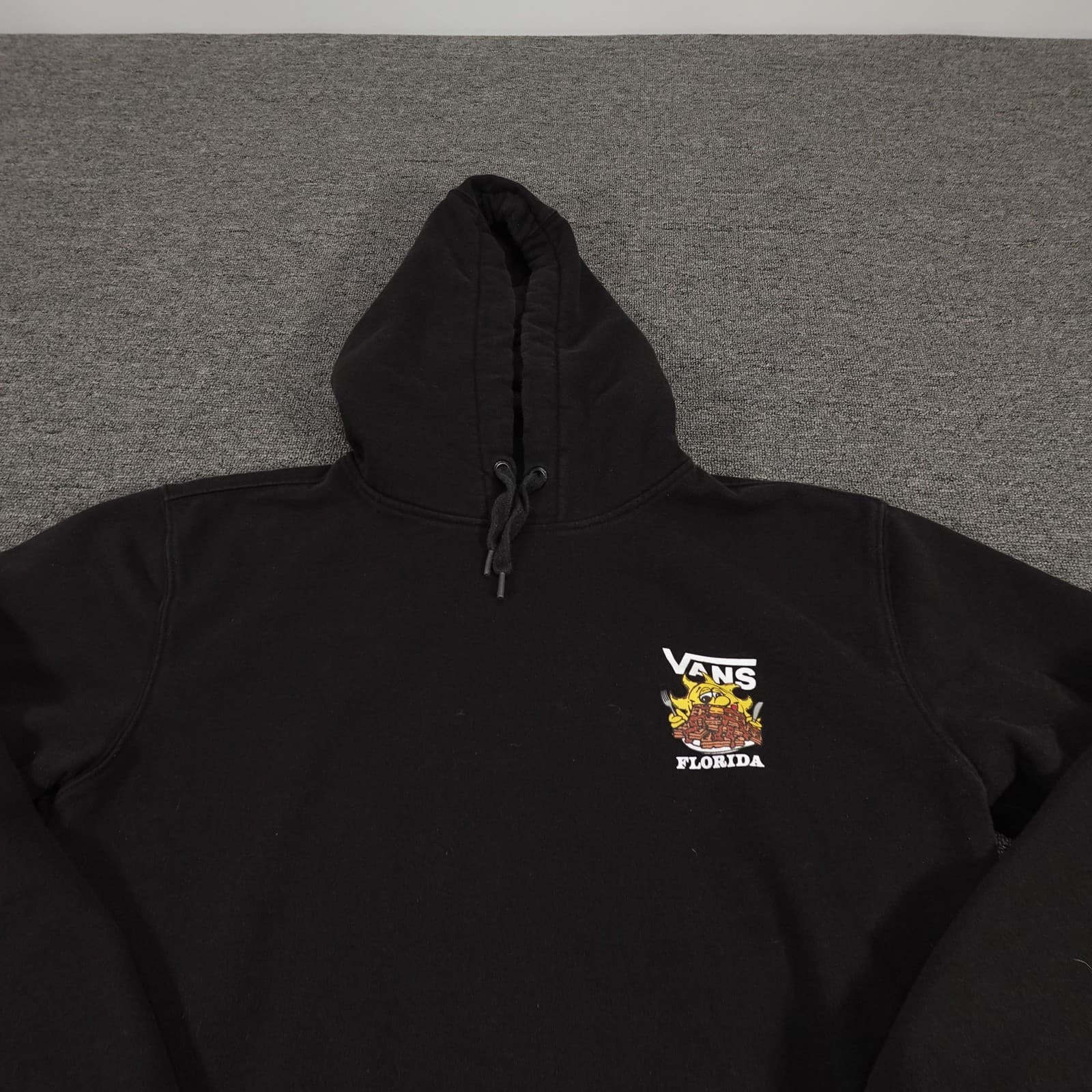 Vans Hoodie Mens Medium Black Florida Sunshine State Waffles Graphic Pullover - Thumbnail 2