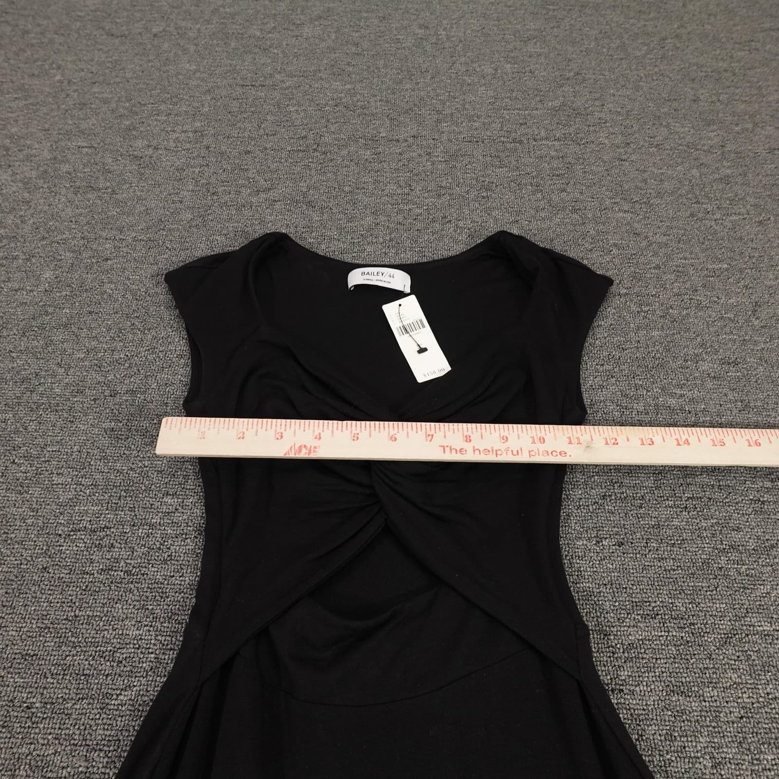 Bailey 44 Dress XS Black Twist Front Babydoll Whimsigoth Mini Anthropologie - Thumbnail 6