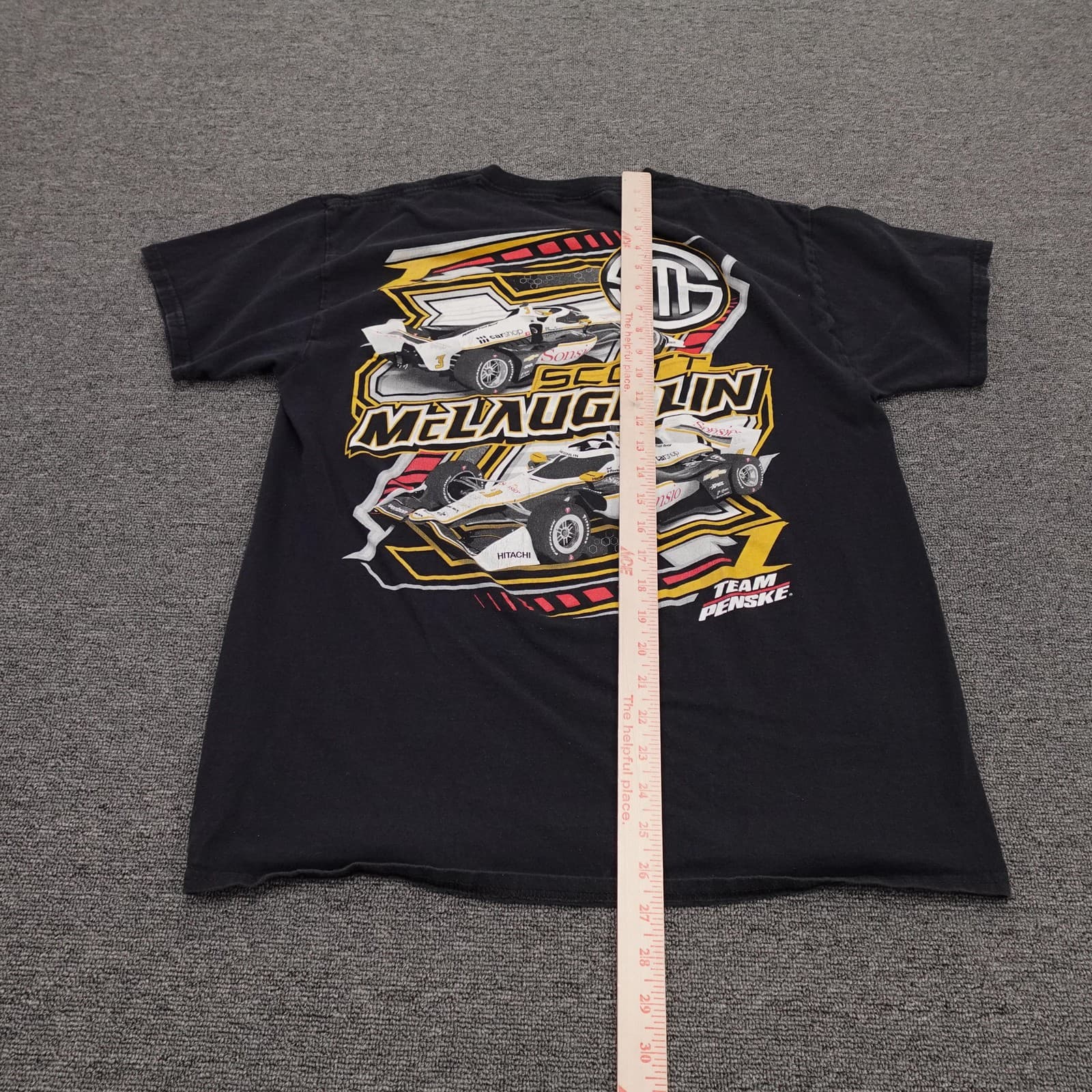 Team Penske Shirt Mens Large Black IndyCar Racing Scott McLaughlin 3 Tee - Thumbnail 5