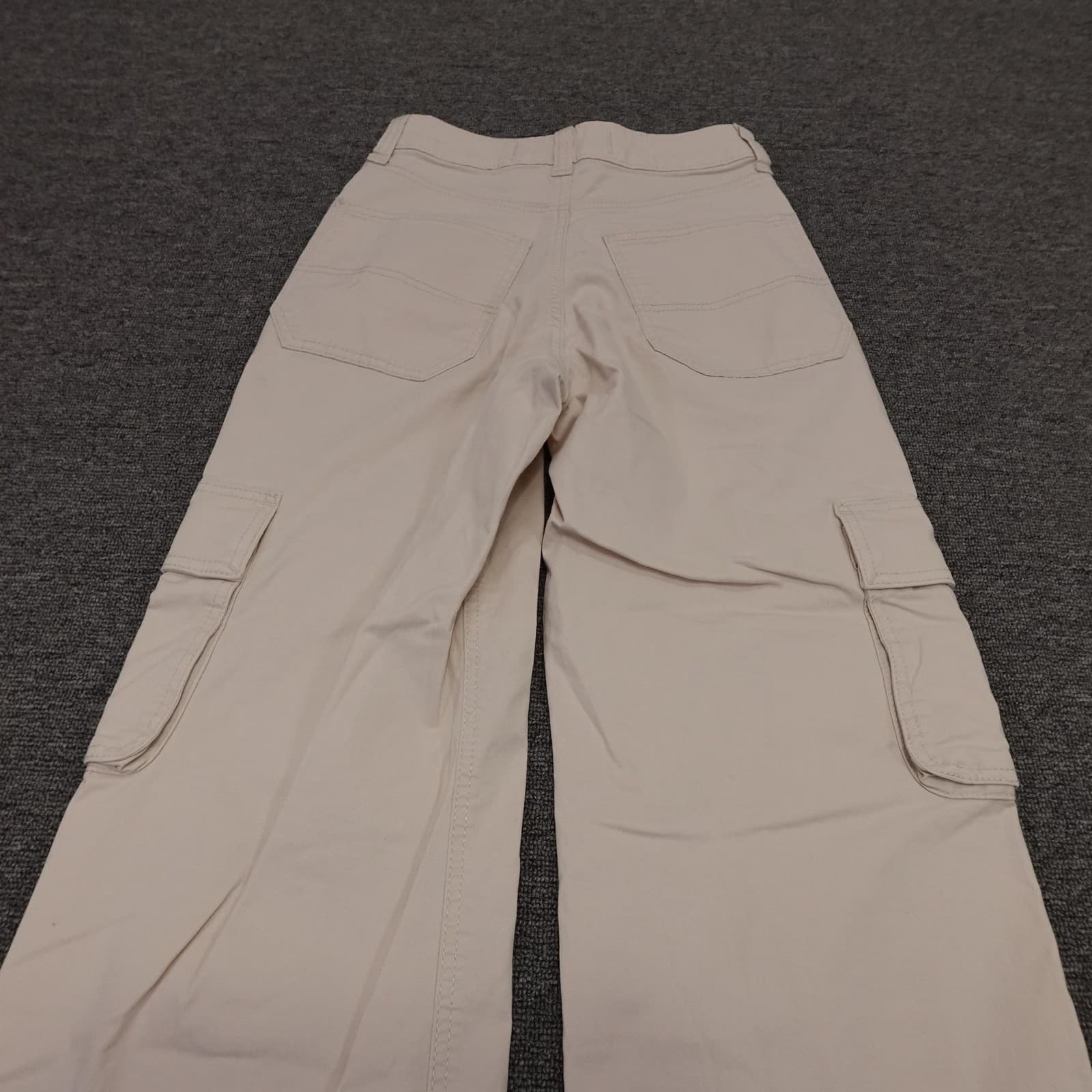 Hollister Cargo Pants Womens 00 Beige Ultra High-Rise Baggy Twill Stretch - Thumbnail 4