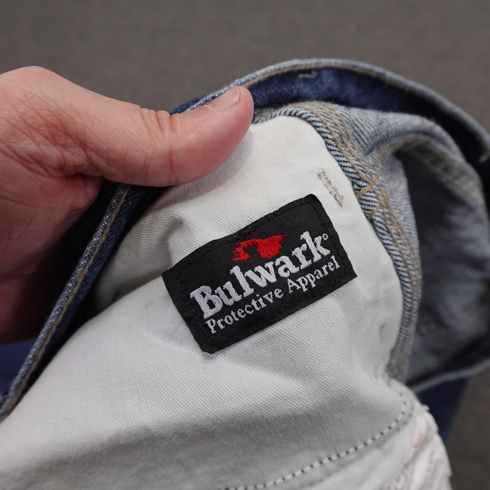 Bulwark FR Jeans Mens 38x30 Blue Relaxed Wide Leg Flame Resistant Denim Work - Thumbnail 7
