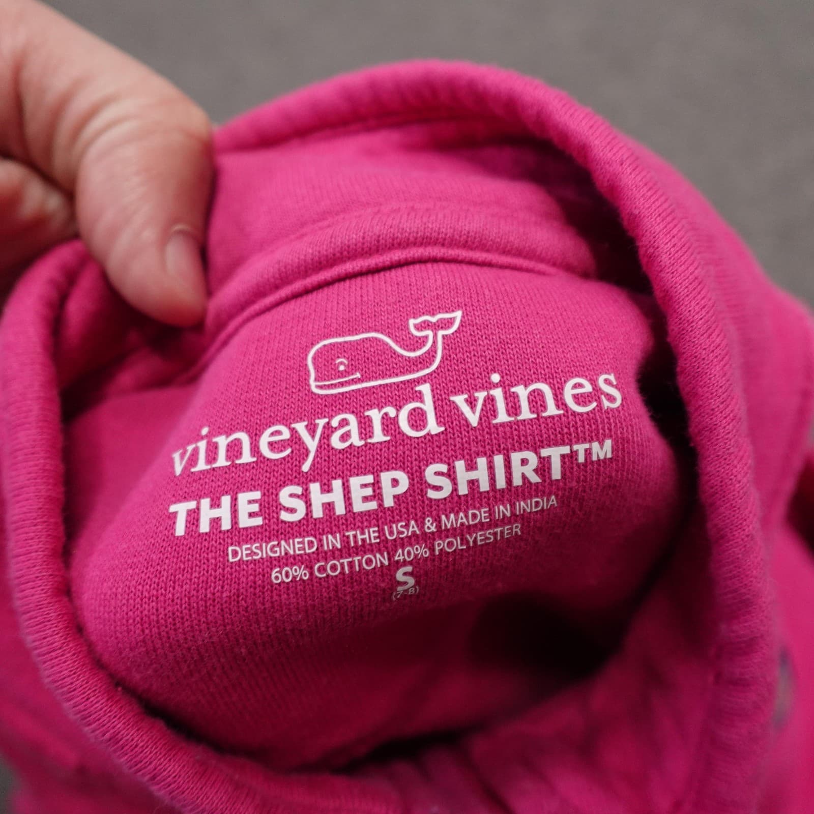 Vineyard Vines Shep Shirt Youth Small 7-8 Pink Fleece 1/4 Zip Sweatshirt - Thumbnail 5