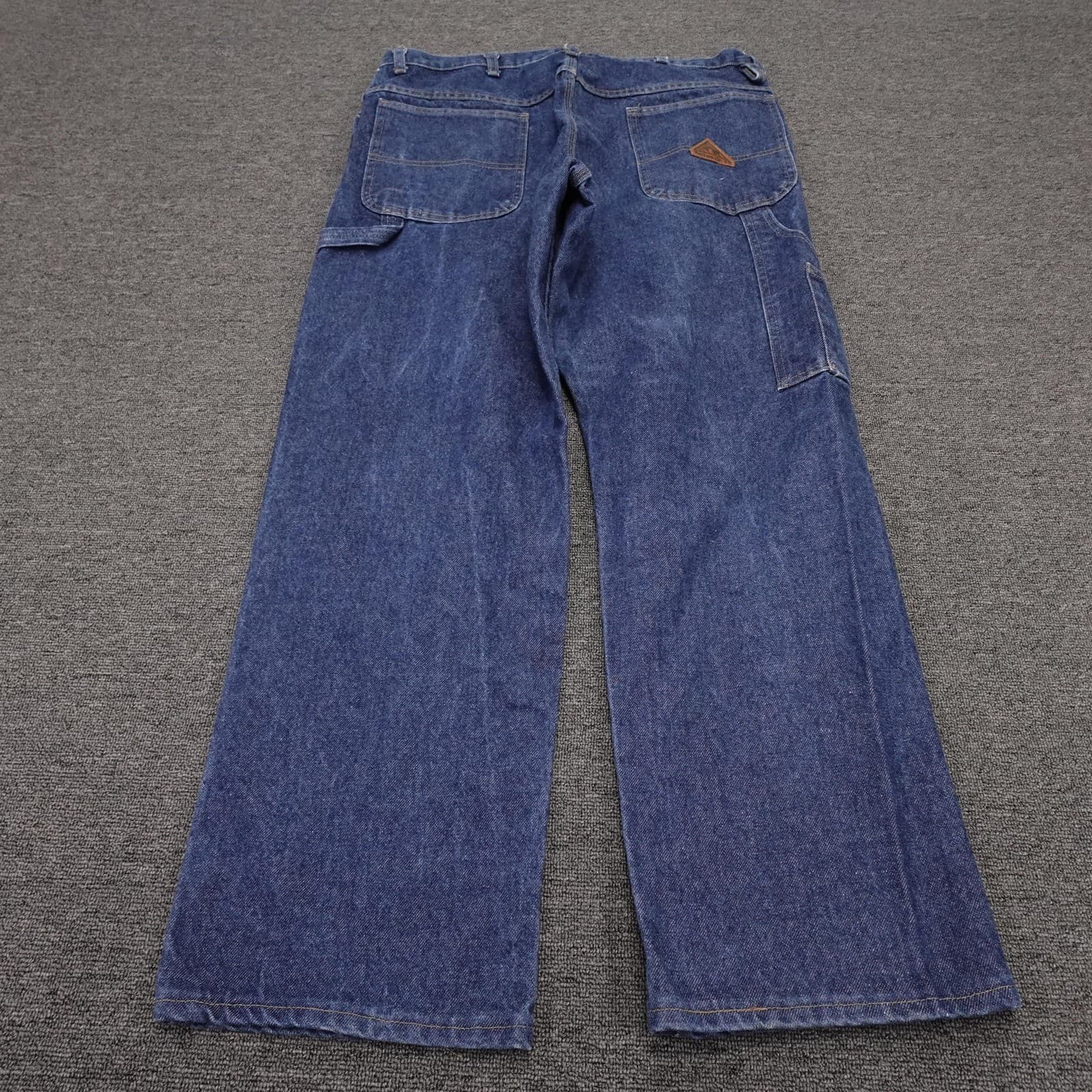 Bulwark FR Jeans Mens 38x30 Blue Relaxed Wide Leg Flame Resistant Denim Work - Thumbnail 3