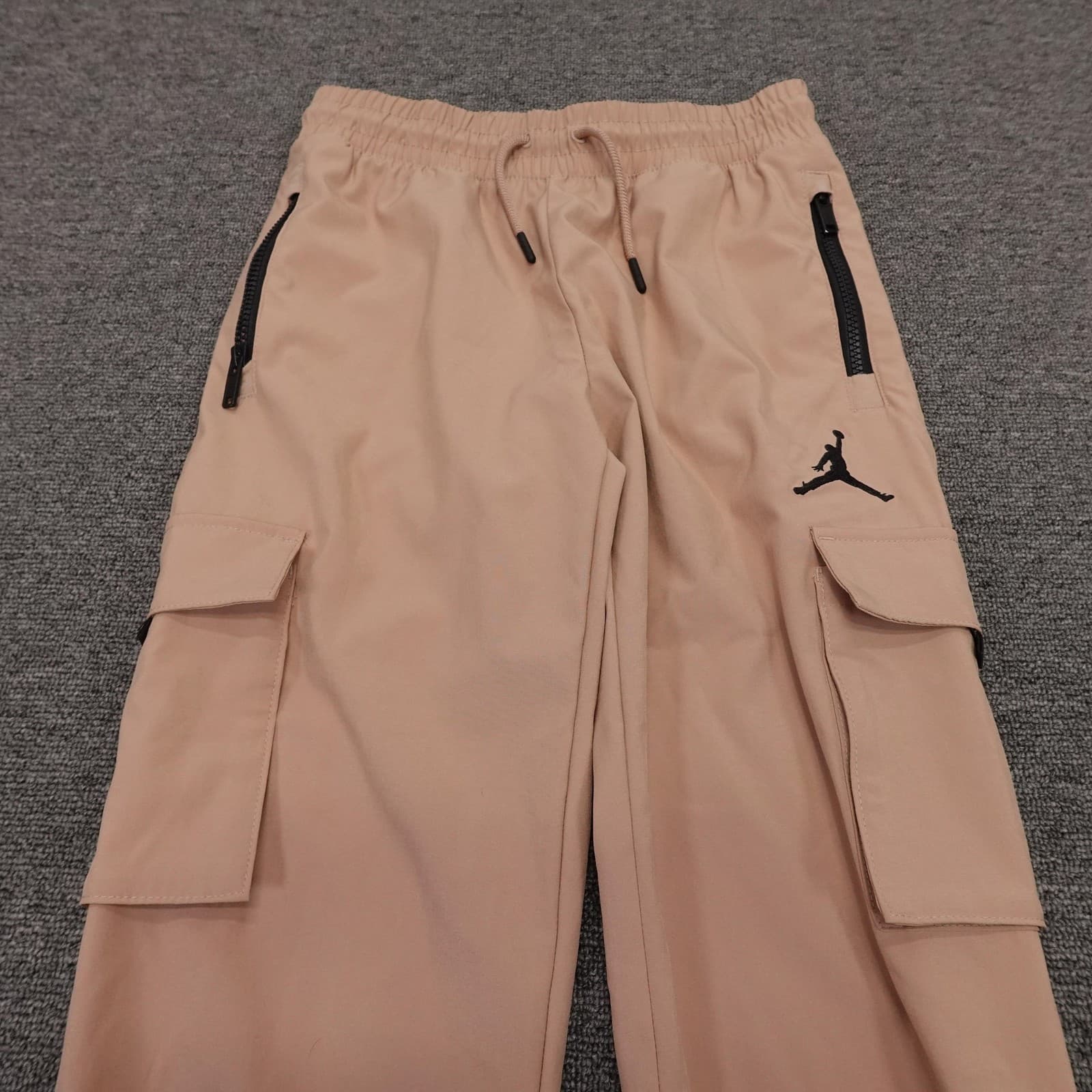 Jordan Pants Youth 10-12 Beige Cargo Elastic Waist Zipper Pocket Jogger Athletic - Thumbnail 2