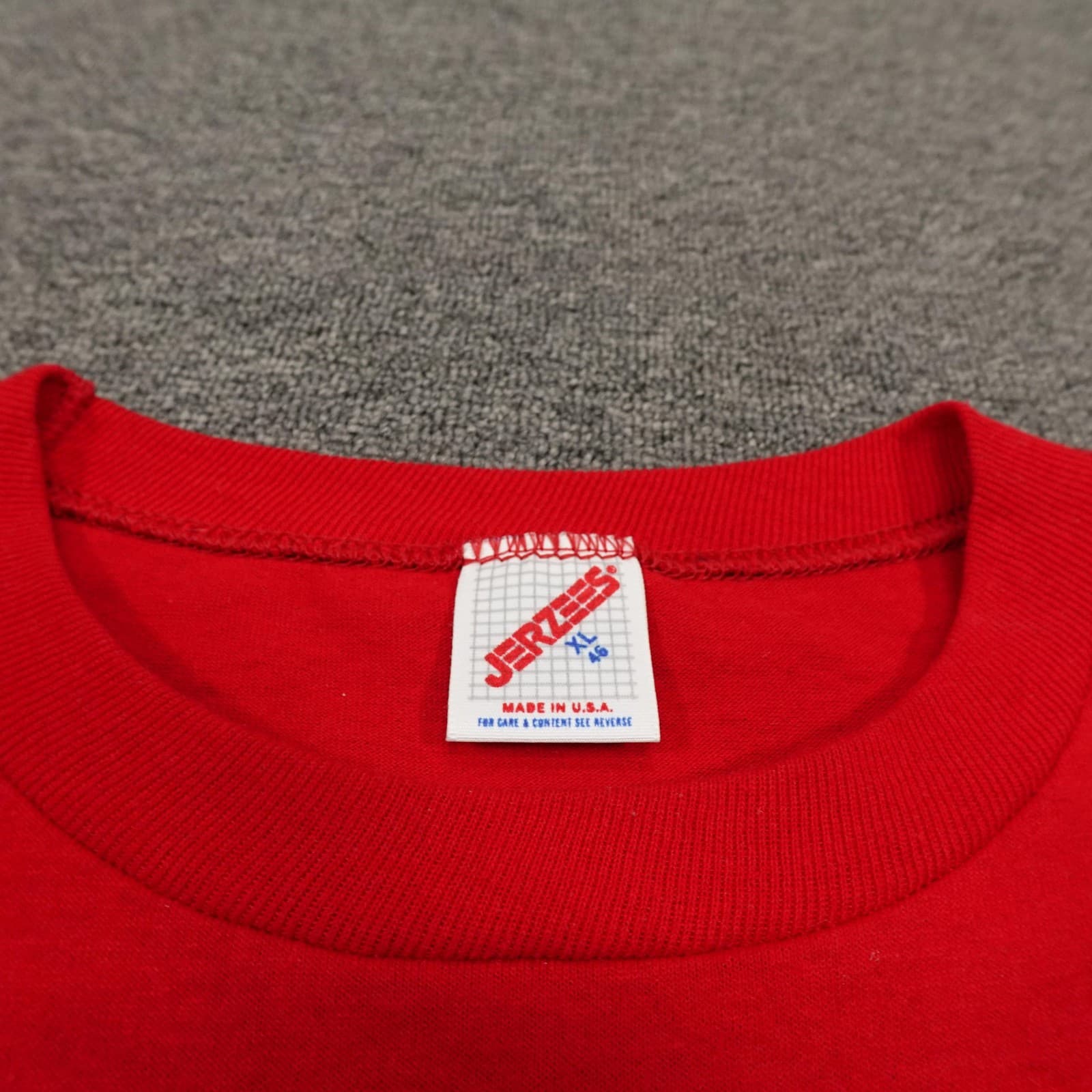 Vintage Jerzees Shirt Mens Extra Large Red Santa Claus Graphic 50/50 USA 90s - Thumbnail 3