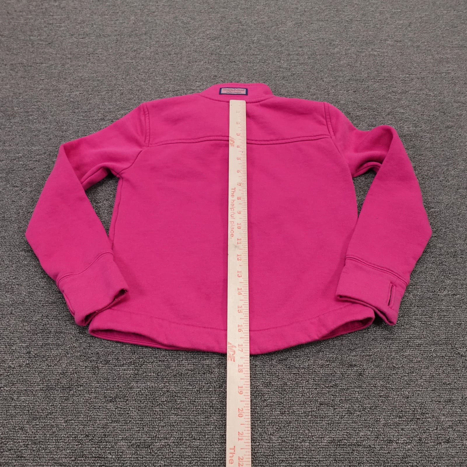 Vineyard Vines Shep Shirt Youth Small 7-8 Pink Fleece 1/4 Zip Sweatshirt - Thumbnail 7