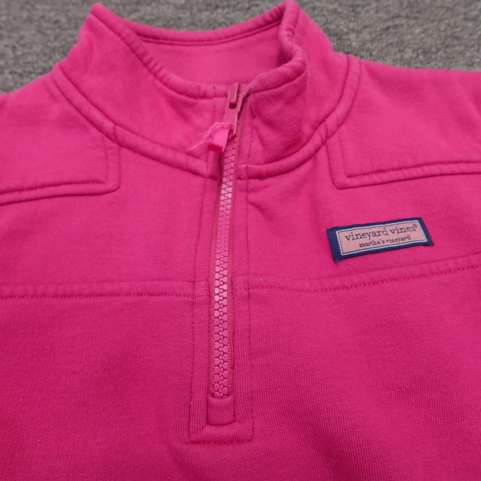 Vineyard Vines Shep Shirt Youth Small 7-8 Pink Fleece 1/4 Zip Sweatshirt - Thumbnail 4