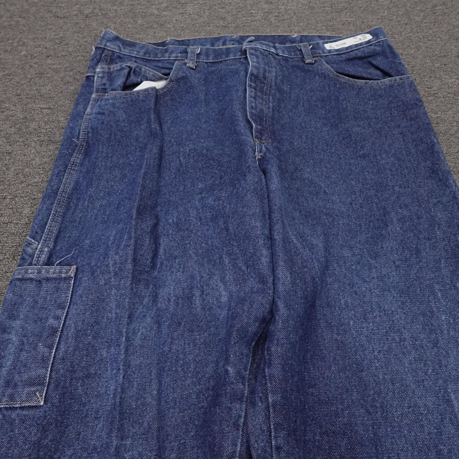 Bulwark FR Jeans Mens 38x30 Blue Relaxed Wide Leg Flame Resistant Denim Work - Thumbnail 2