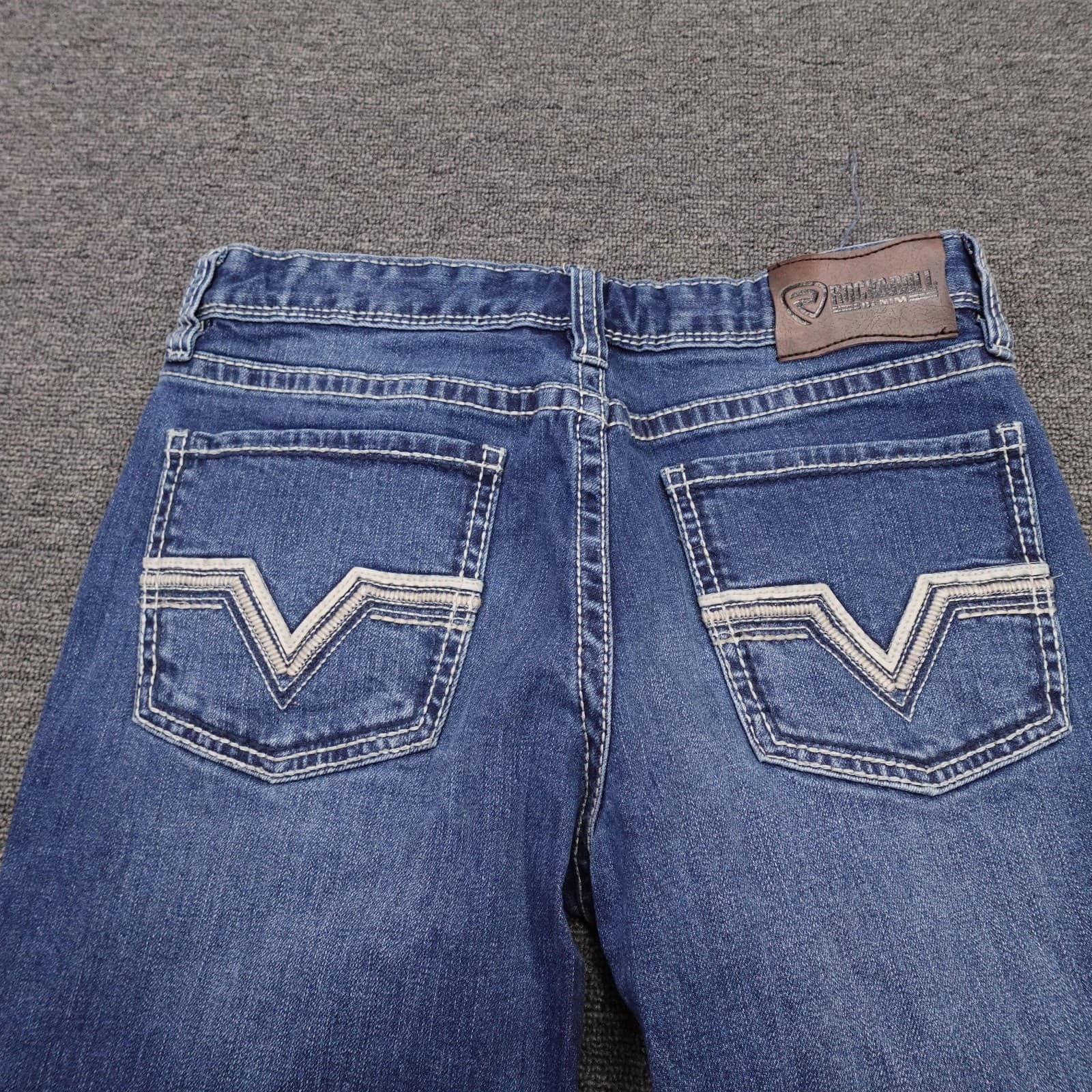 Rock & Roll Denim Revolvr Jeans Womens 18R 33x33 Blue Slim Straight Stretch - Thumbnail 6