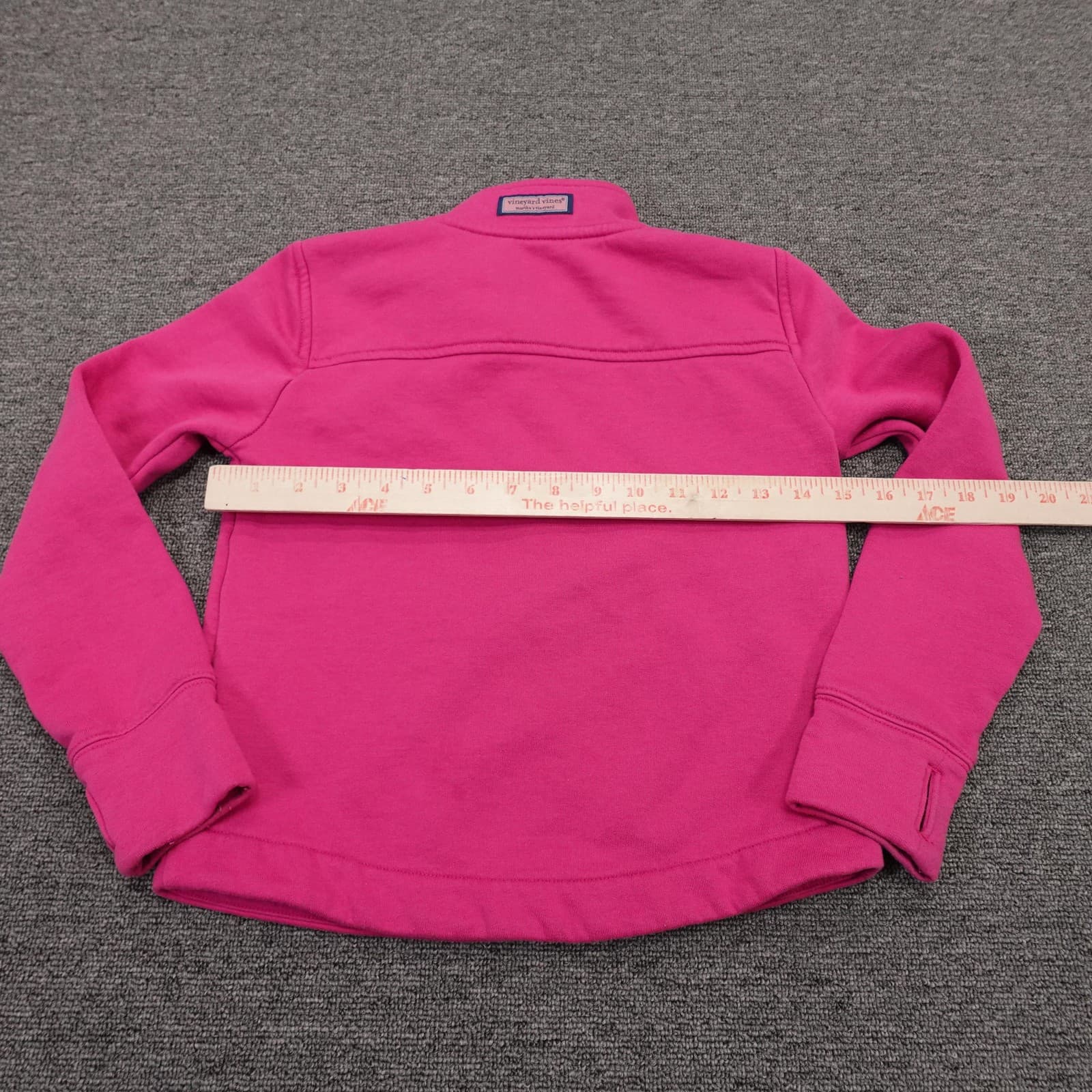 Vineyard Vines Shep Shirt Youth Small 7-8 Pink Fleece 1/4 Zip Sweatshirt - Thumbnail 6