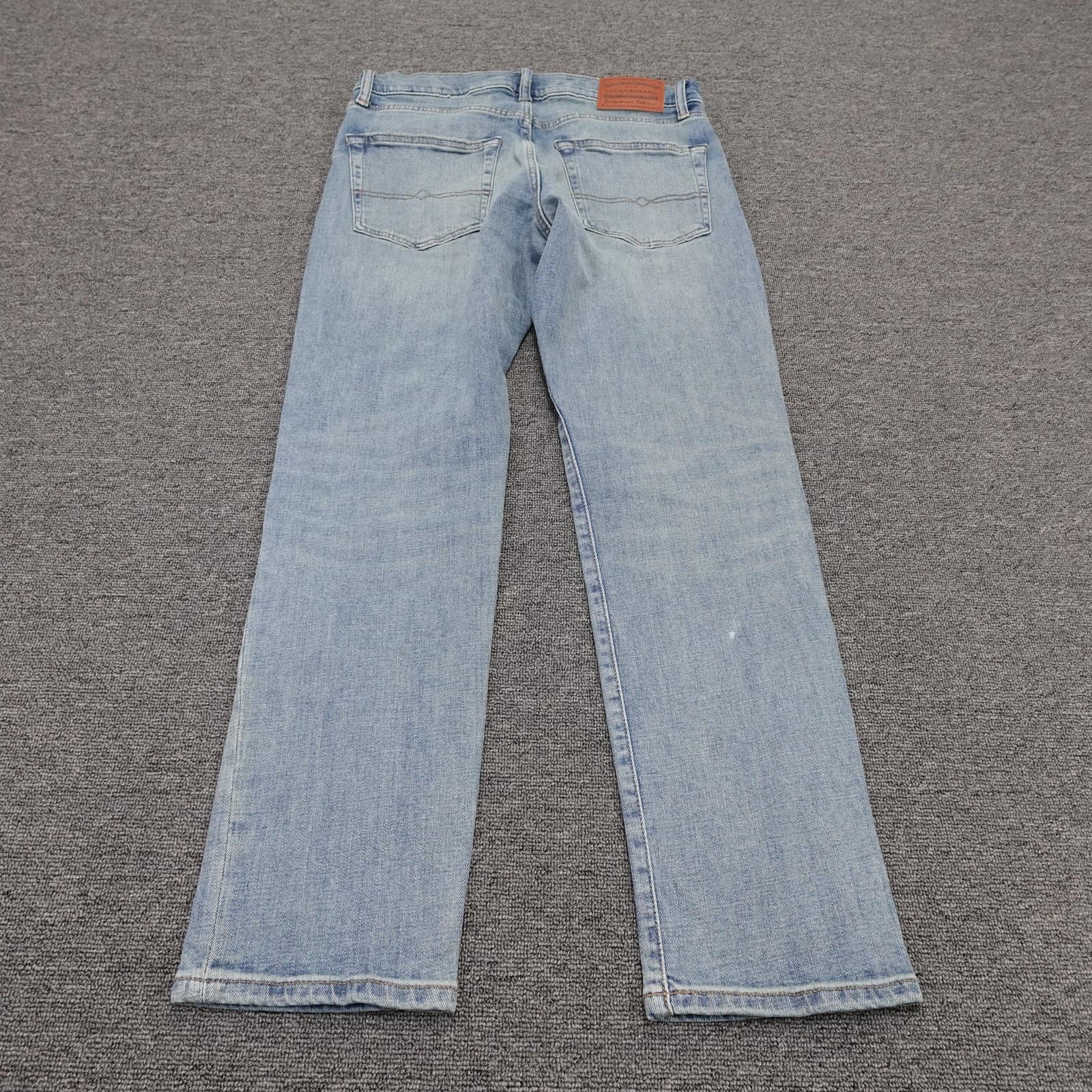 Lucky Brand 410 Athletic Straight Jeans Mens 30x29 Blue Light Wash Stretch Denim - Thumbnail 8
