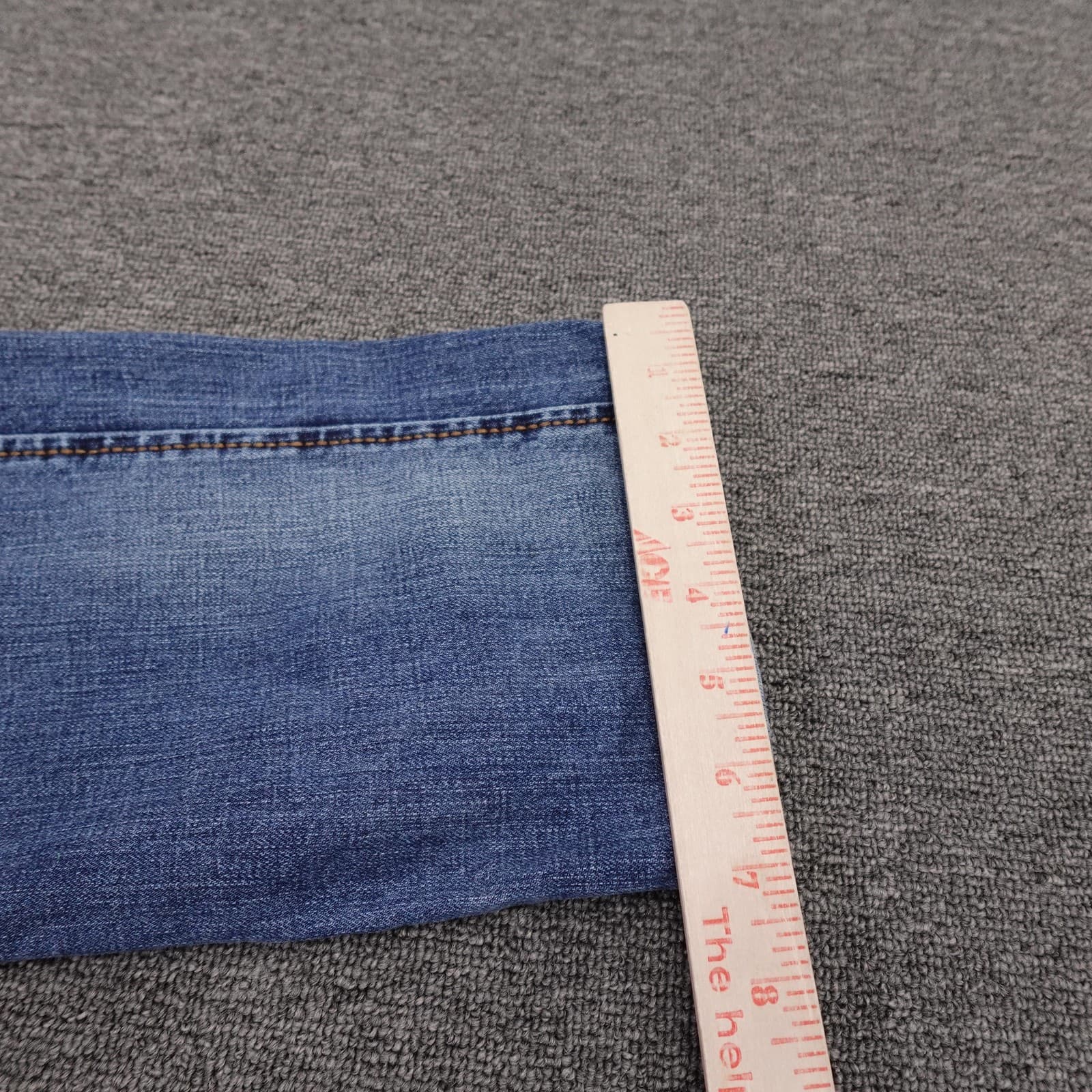 Wrangler Retro Slim Straight Jeans Mens 32x29 Blue Medium Wash Stretch Denim - Thumbnail 9