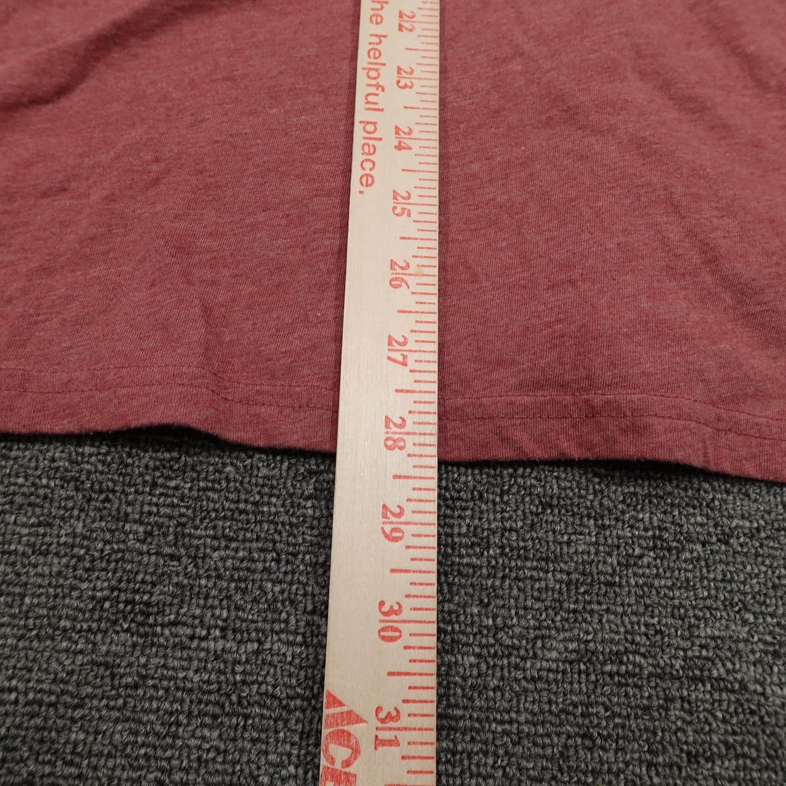Wrangler Shirt Mens Large Red Heather Crewneck Short Sleeve Basic Casual Tee - Thumbnail 6