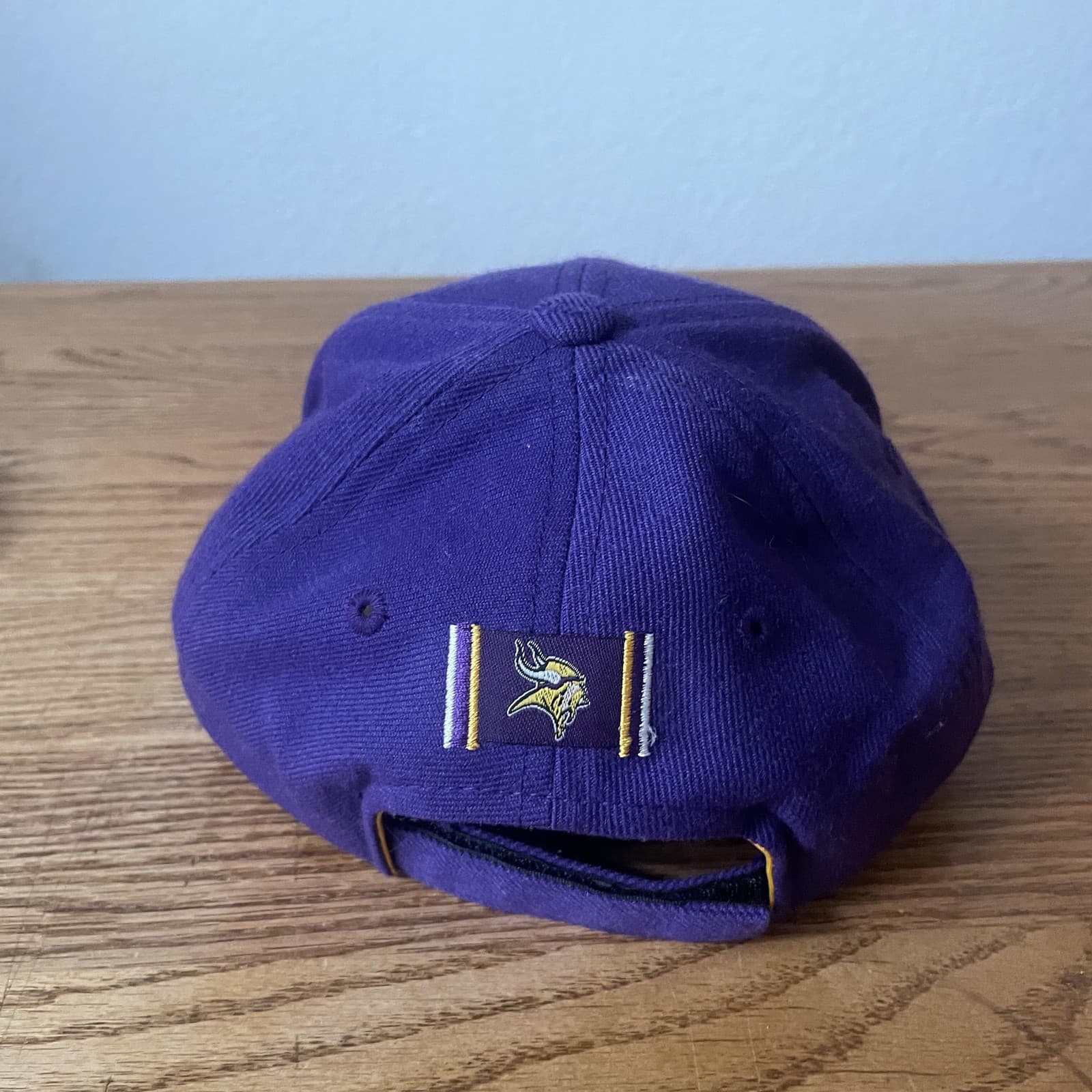 Vintage Minnesota Vikings Hat Cap Strap Back Purple Gold NFL Football Mens 90s - Thumbnail 3