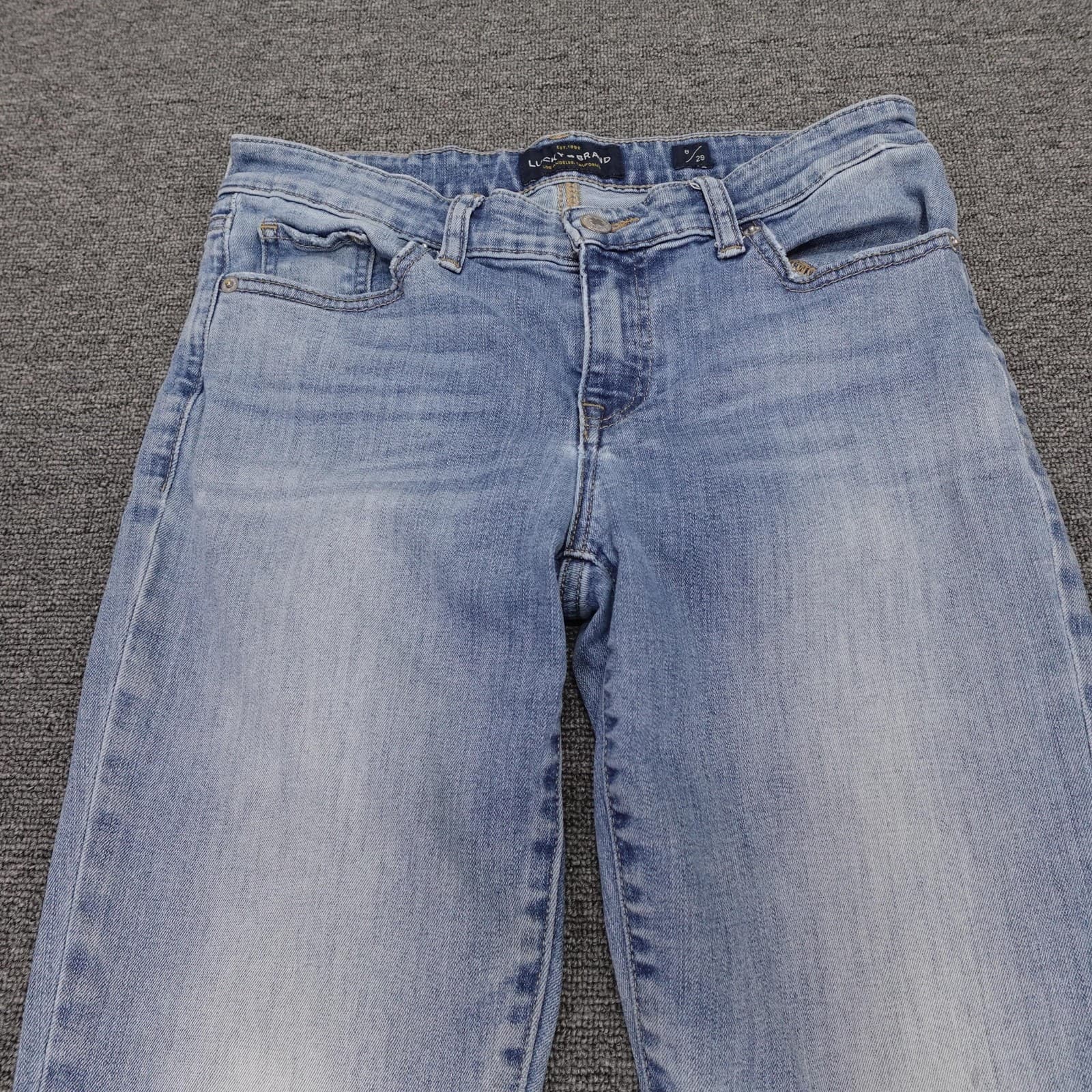 Lucky Brand Stella Skinny Jeans Womens 8/29 Blue Mid Rise Stretch Denim 29x30 - Thumbnail 2