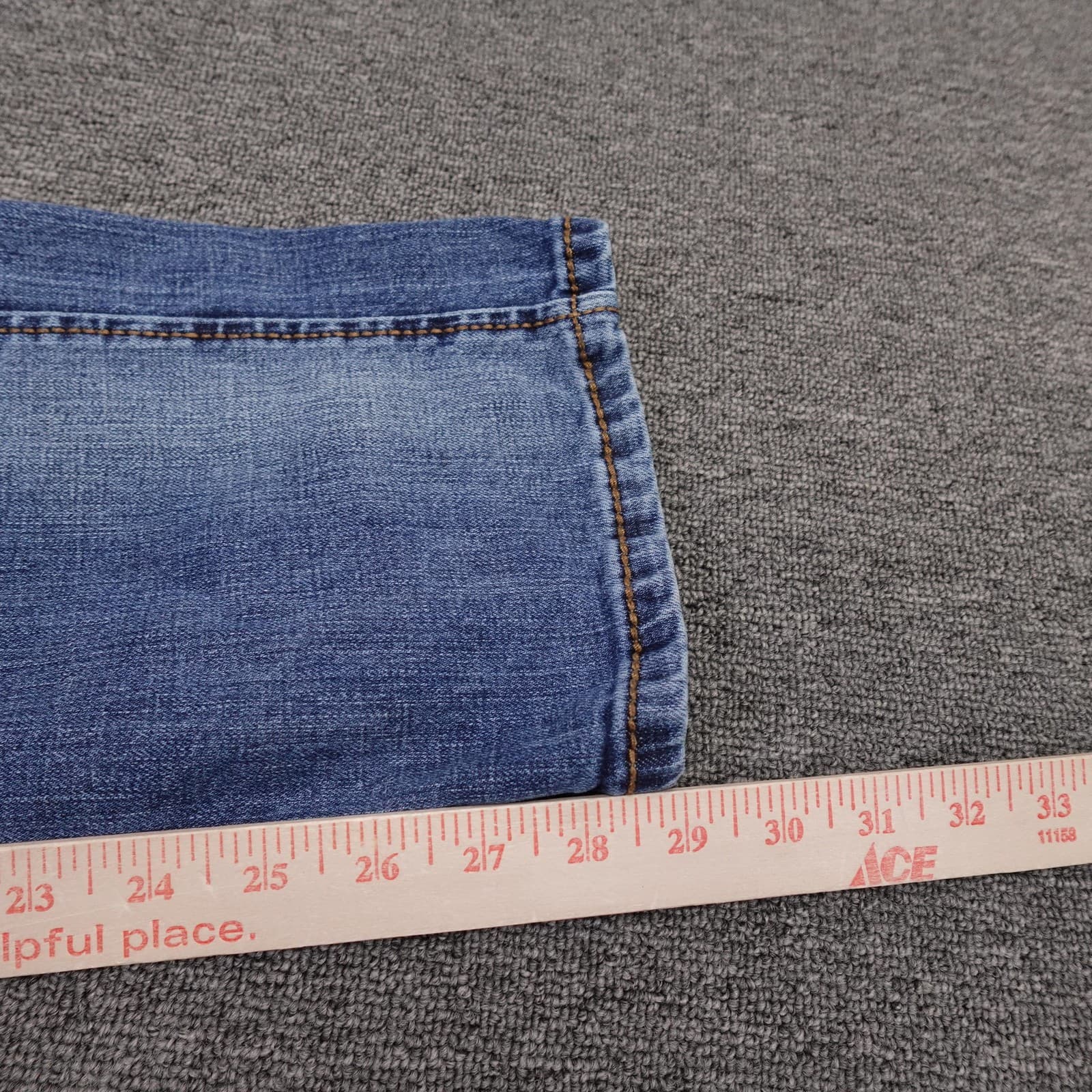 Wrangler Retro Slim Straight Jeans Mens 32x29 Blue Medium Wash Stretch Denim - Thumbnail 8