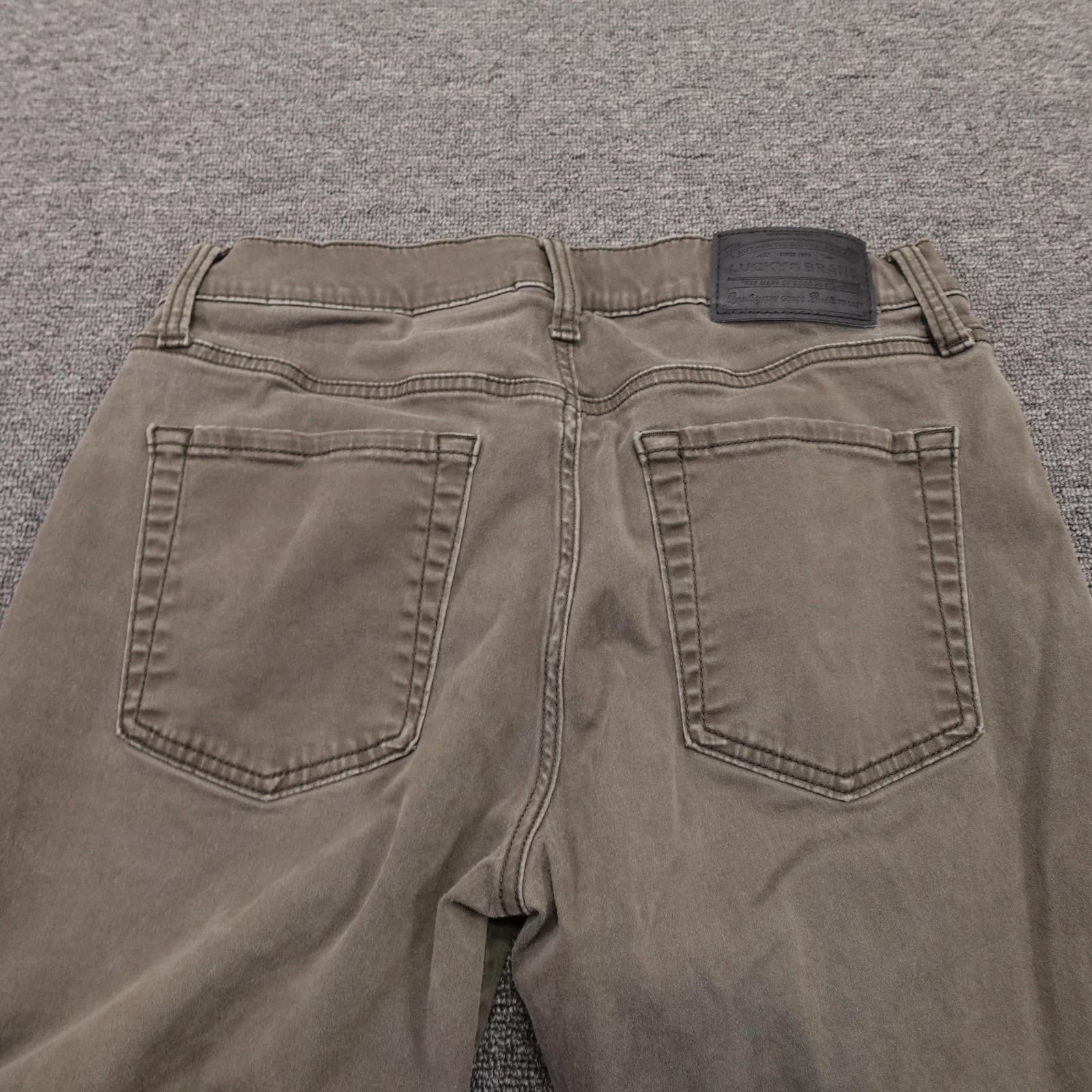 Lucky Brand 221 Slim Straight Jeans Mens 30x29 Brown Medium Wash Stretch Denim - Thumbnail 6