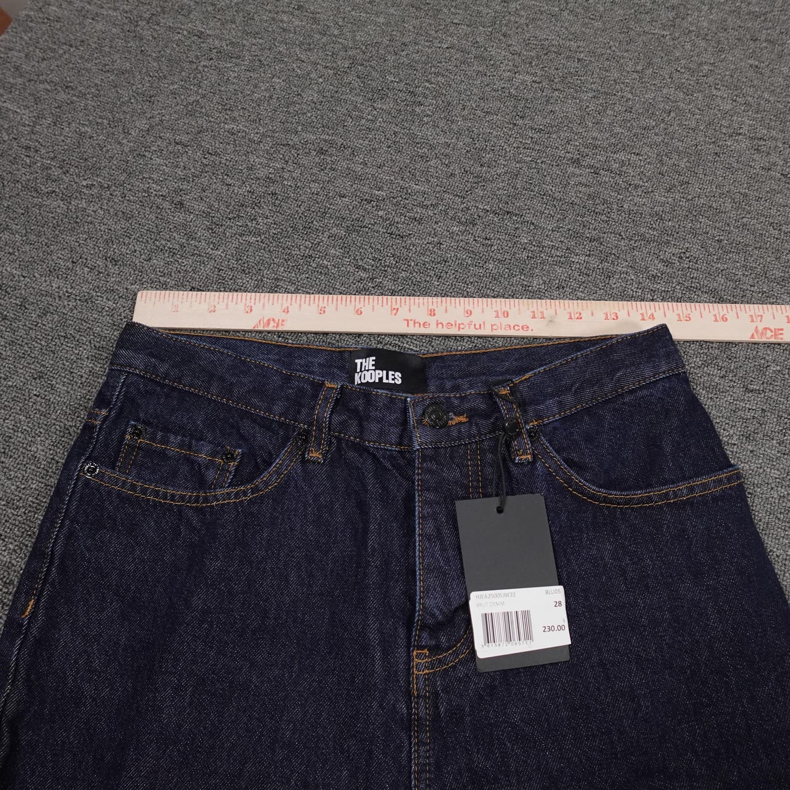 The Kooples Jeans Womens 28 Blue Brut Denim High Rise Straight Raw Casual 28x31 - Thumbnail 11