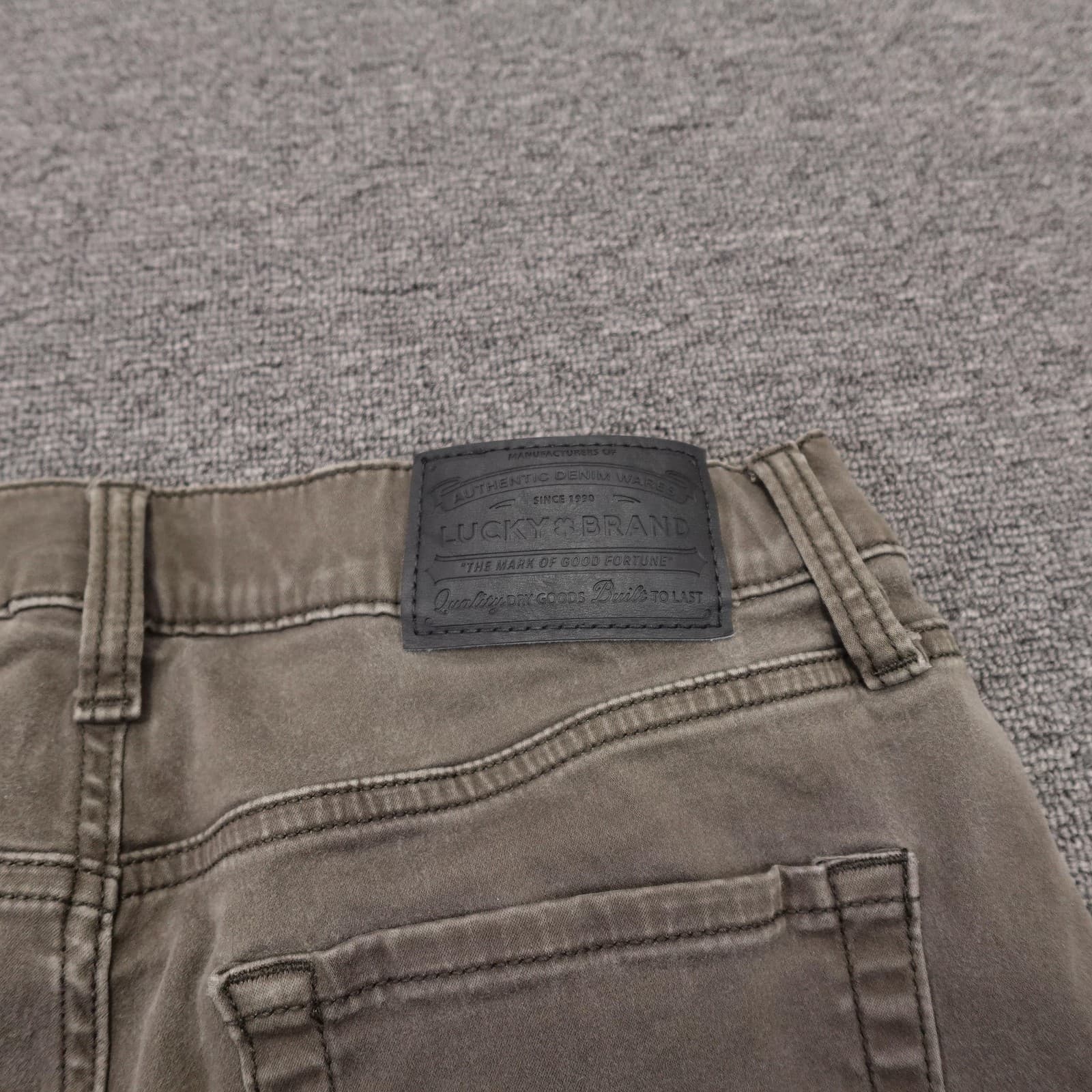 Lucky Brand 221 Slim Straight Jeans Mens 30x29 Brown Medium Wash Stretch Denim - Thumbnail 5
