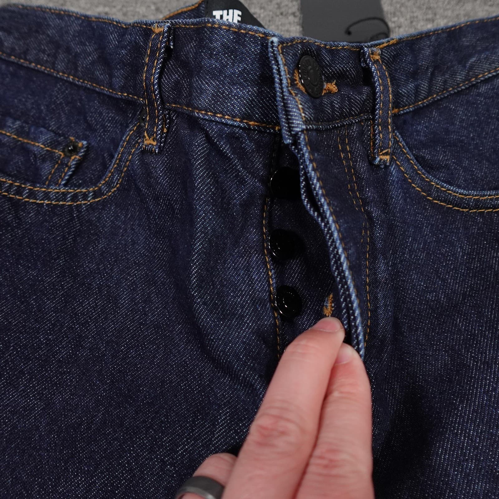 The Kooples Jeans Womens 28 Blue Brut Denim High Rise Straight Raw Casual 28x31 - Thumbnail 3