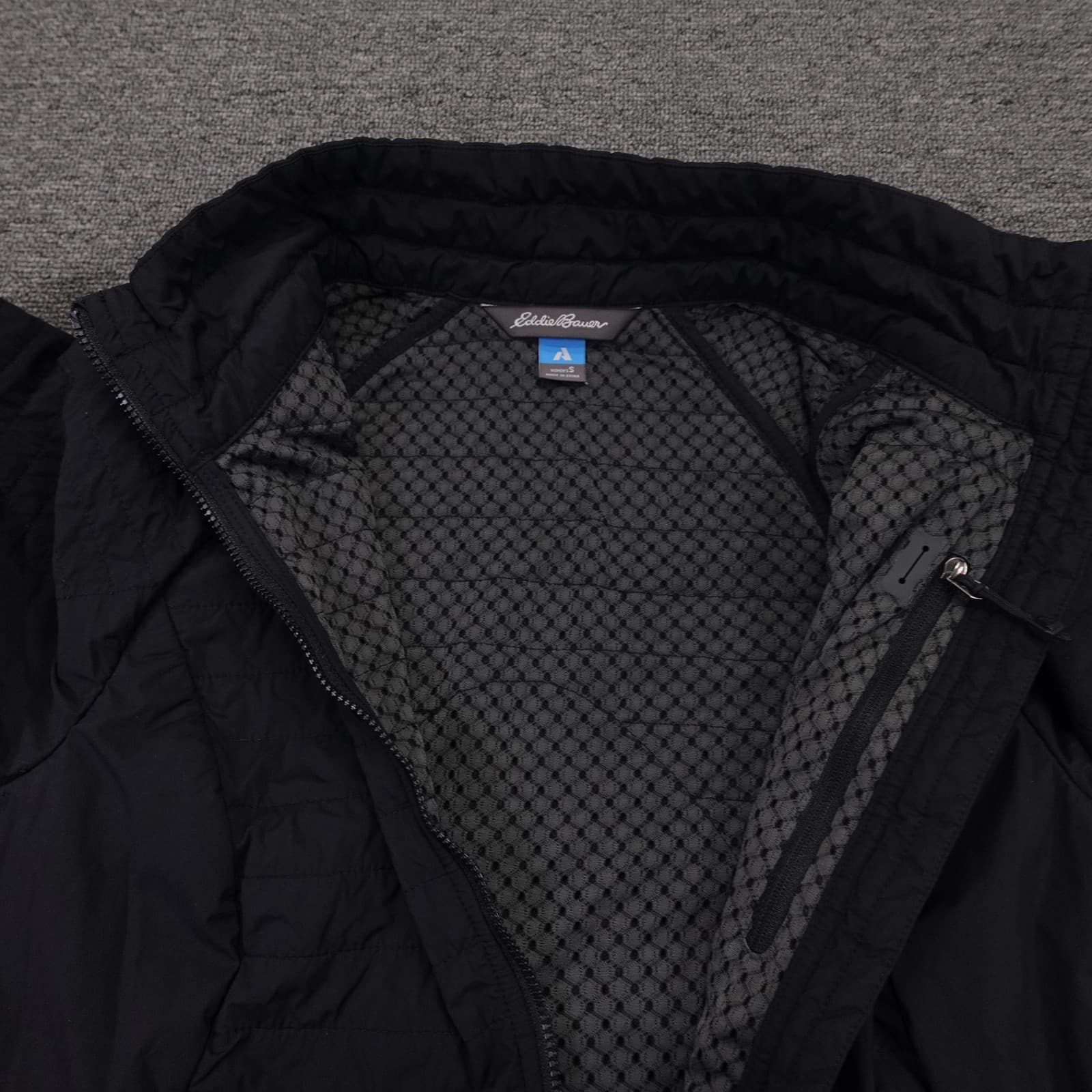 Eddie Bauer First Ascent Jacket Womens Small Black Insulated Full Zip Hiking - Thumbnail 5