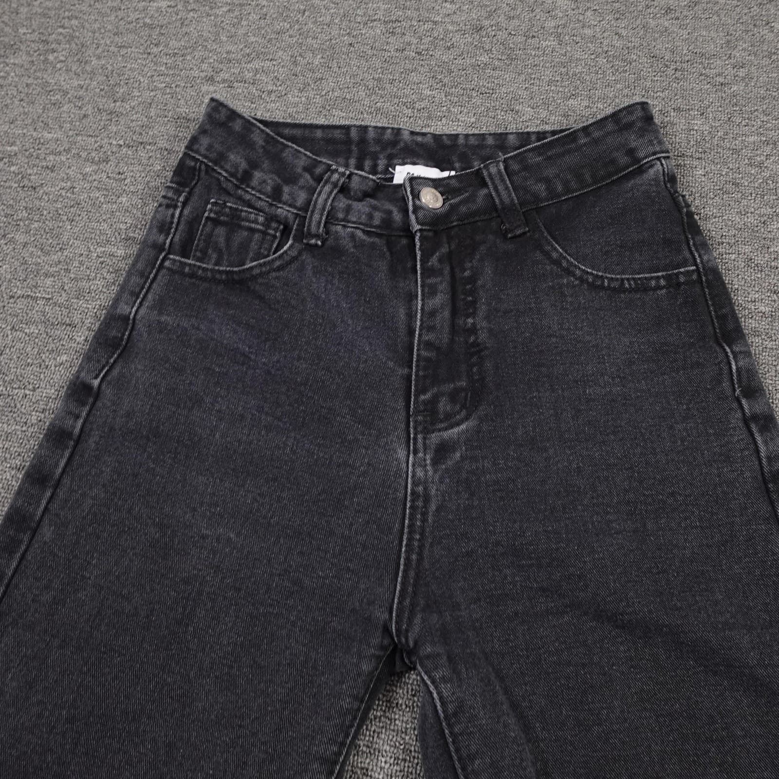 Princess Polly Jeans Womens 2 25x26 Gray High Rise Straight Distressed Denim - Thumbnail 2