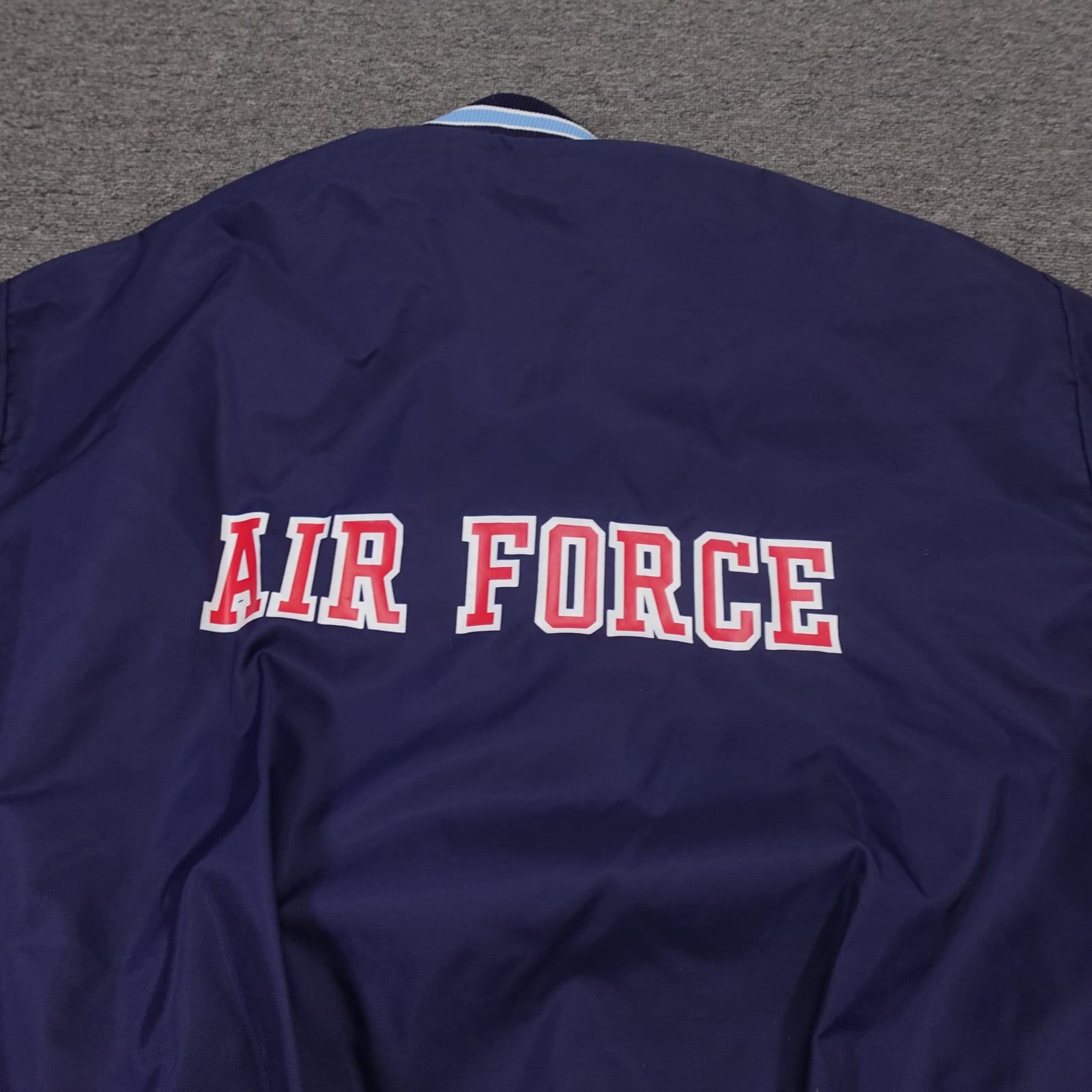 Vintage Air Force Jacket Mens Large Blue NCAA Sports DeLONG Quarter Zip Pullover - Thumbnail 5