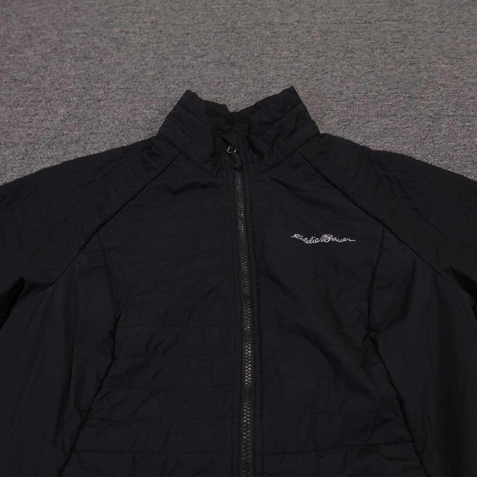 Eddie Bauer First Ascent Jacket Womens Small Black Insulated Full Zip Hiking - Thumbnail 2