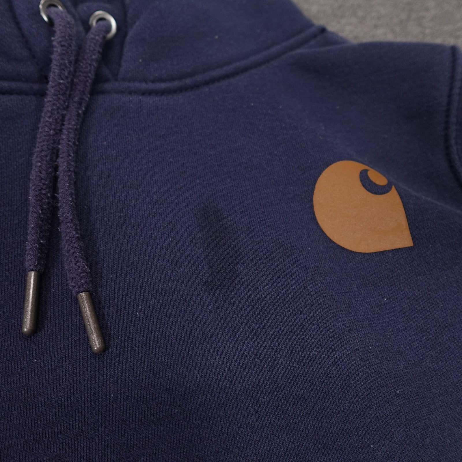 Carhartt Hoodie Womens XS Blue Pullover Fleece Logo Sleeve Graphic Relaxed Fit - Thumbnail 2