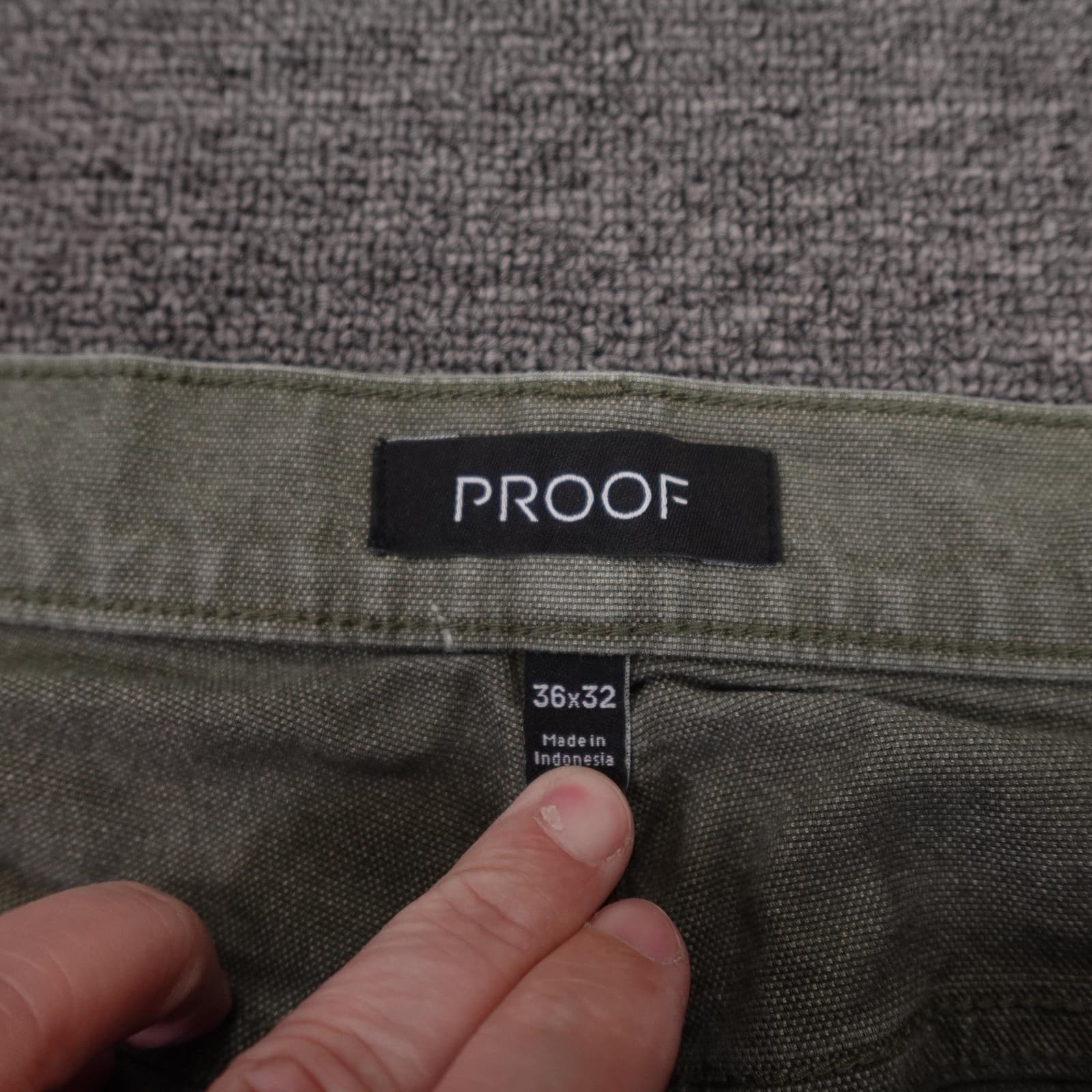 Proof Jeans Mens 36x32 Green Slim Stretch Canvas Casual Pants TruTemp 365 - Thumbnail 3
