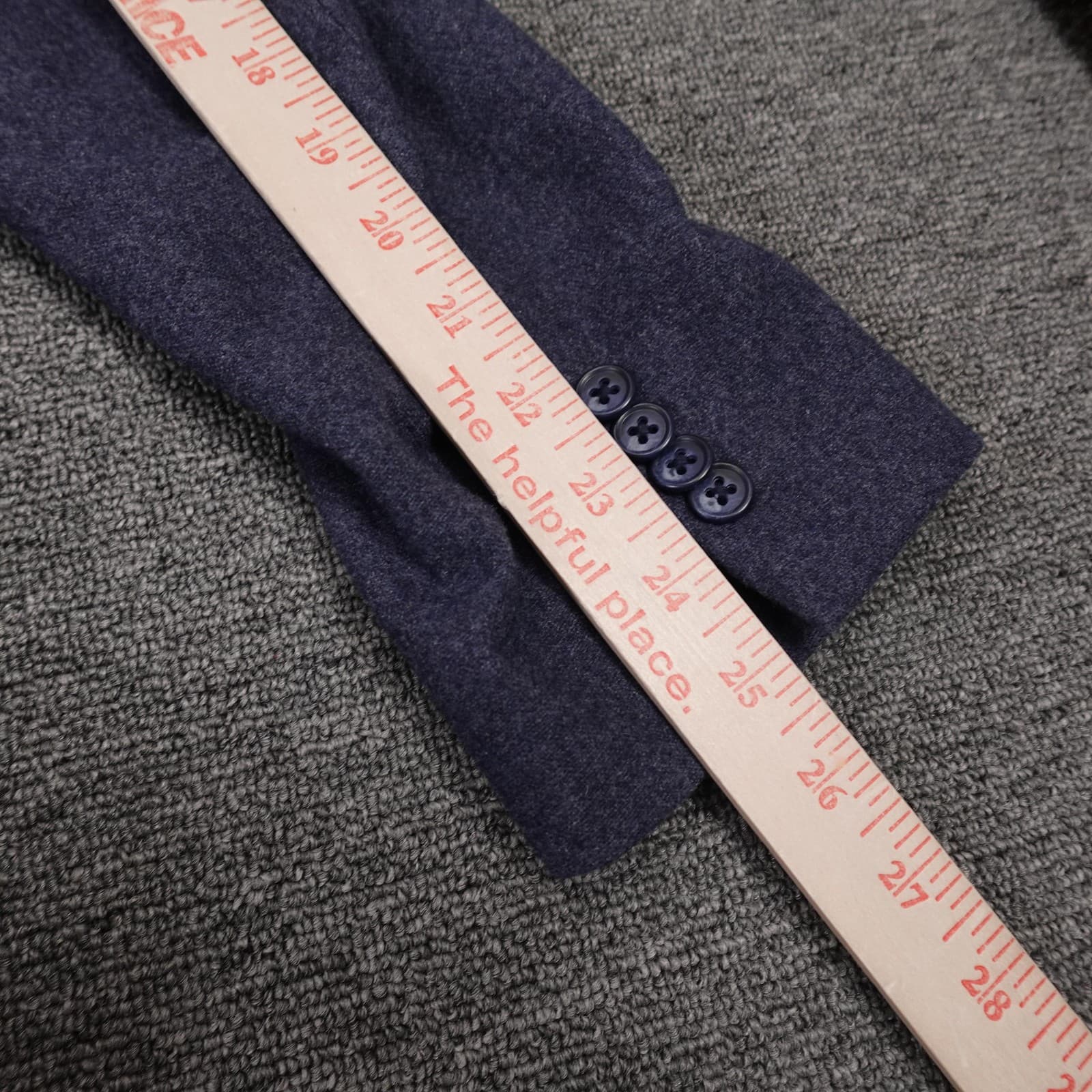 John Varvatos Blazer Mens 46R Blue Wool Blend Tweed Sport Coat Jacket - Thumbnail 11