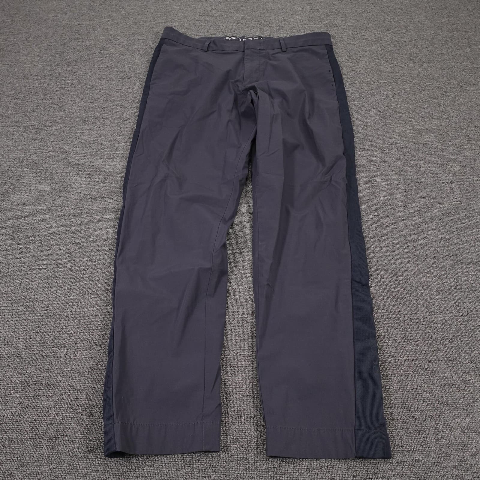 Hugo Boss Track Pants Mens 34x32 Blue Lightweight Side Stripe Zip Hem Athletic