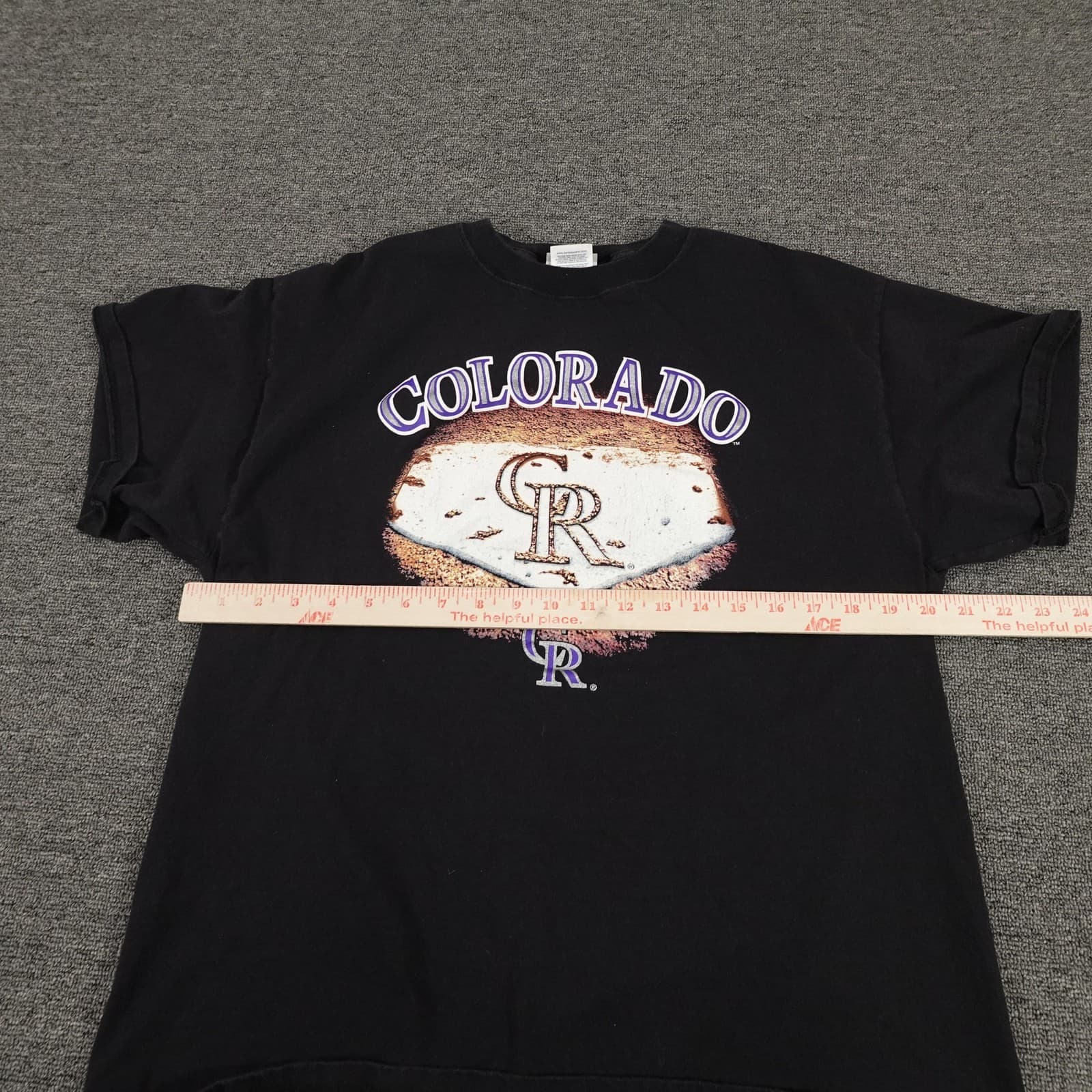 Vintage Colorado Rockies Shirt Mens Large Black MLB Baseball Graphic Tee 90s - Thumbnail 2