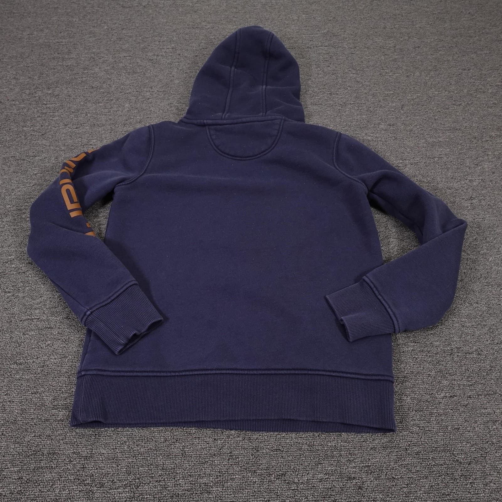 Carhartt Hoodie Womens XS Blue Pullover Fleece Logo Sleeve Graphic Relaxed Fit - Thumbnail 6
