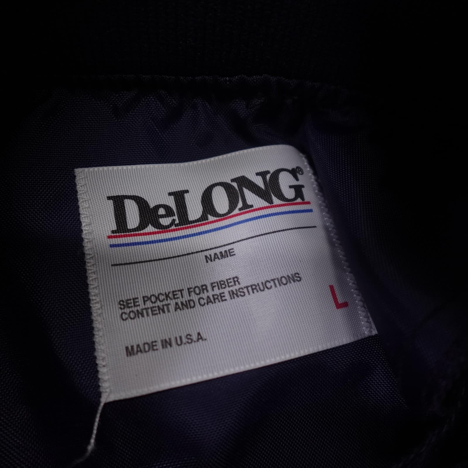 Vintage Air Force Jacket Mens Large Blue NCAA Sports DeLONG Quarter Zip Pullover - Thumbnail 4