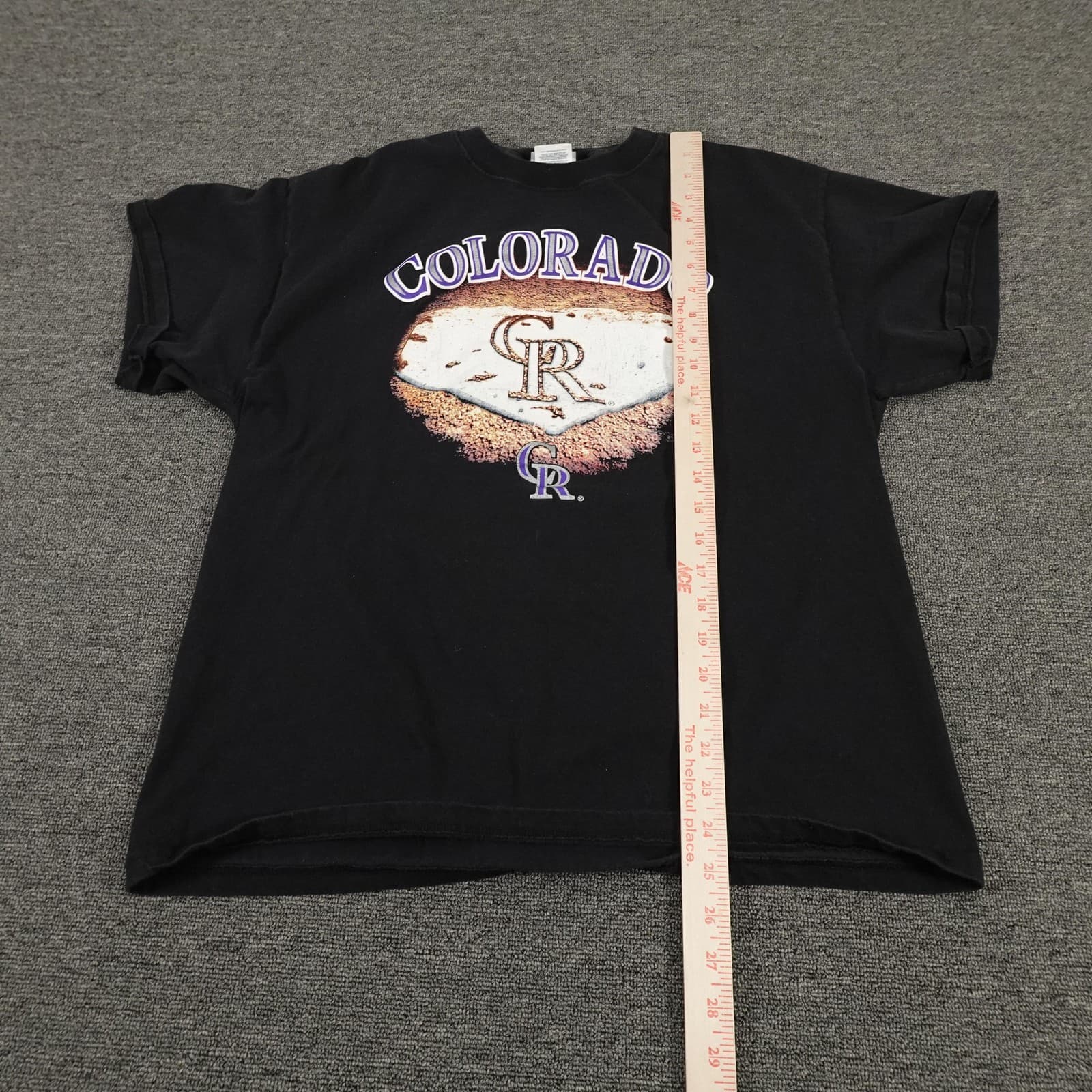 Vintage Colorado Rockies Shirt Mens Large Black MLB Baseball Graphic Tee 90s - Thumbnail 4