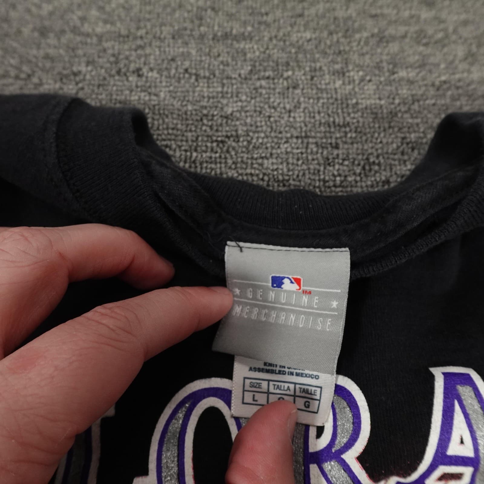 Vintage Colorado Rockies Shirt Mens Large Black MLB Baseball Graphic Tee 90s - Thumbnail 6