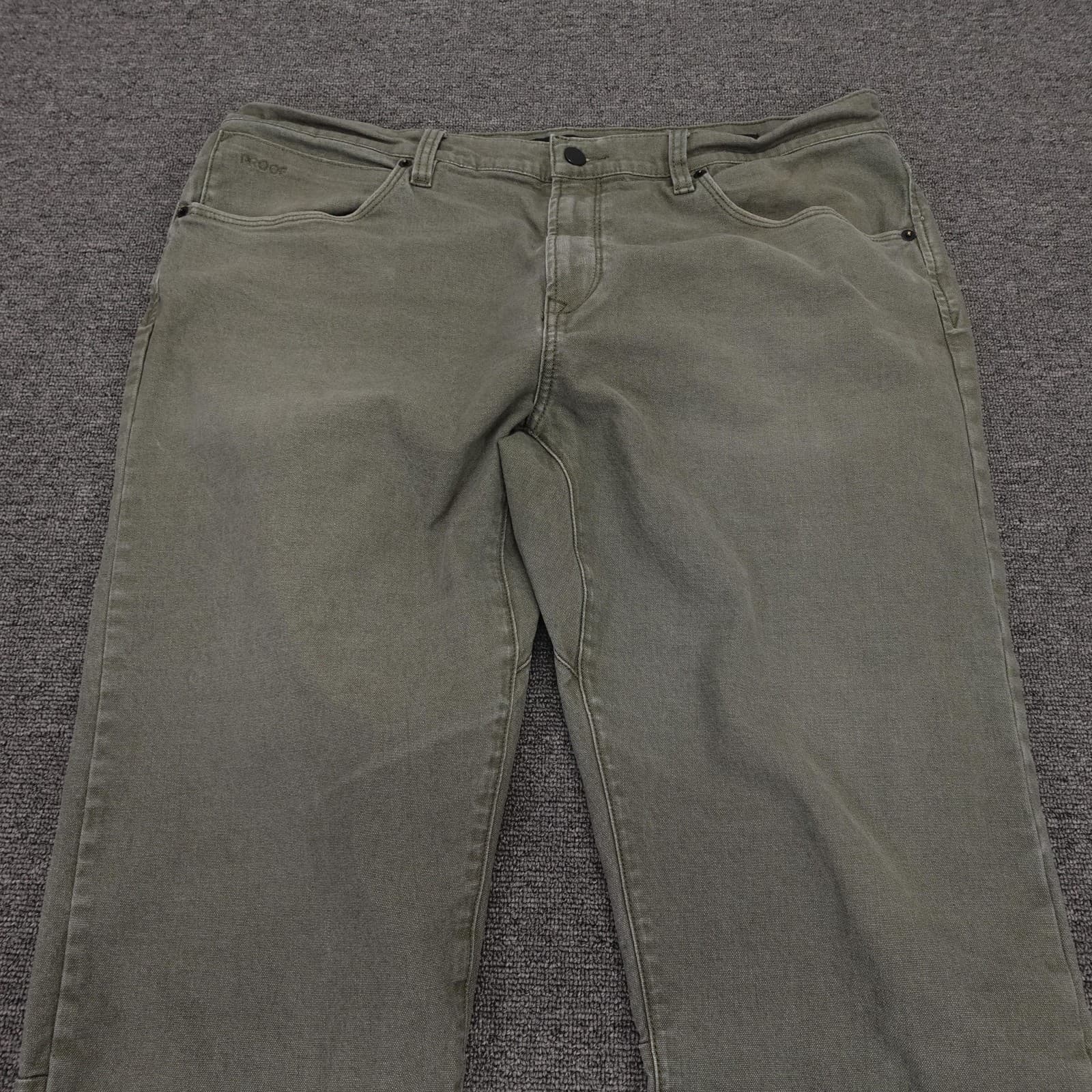 Proof Jeans Mens 36x32 Green Slim Stretch Canvas Casual Pants TruTemp 365 - Thumbnail 2