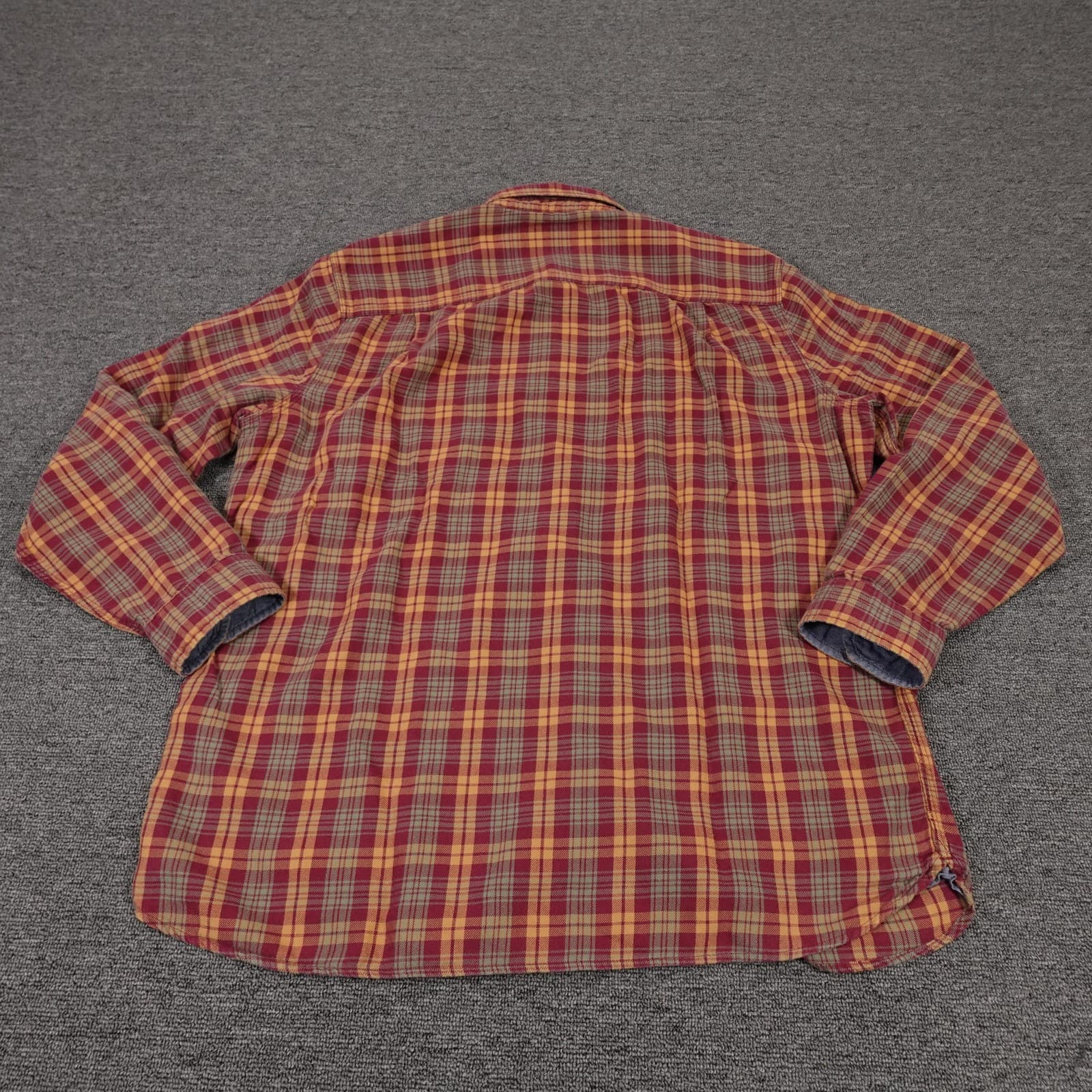 L.L.Bean Shirt Mens Large Red Plaid Long Sleeve Button Up Slightly Fitted Casual - Thumbnail 6